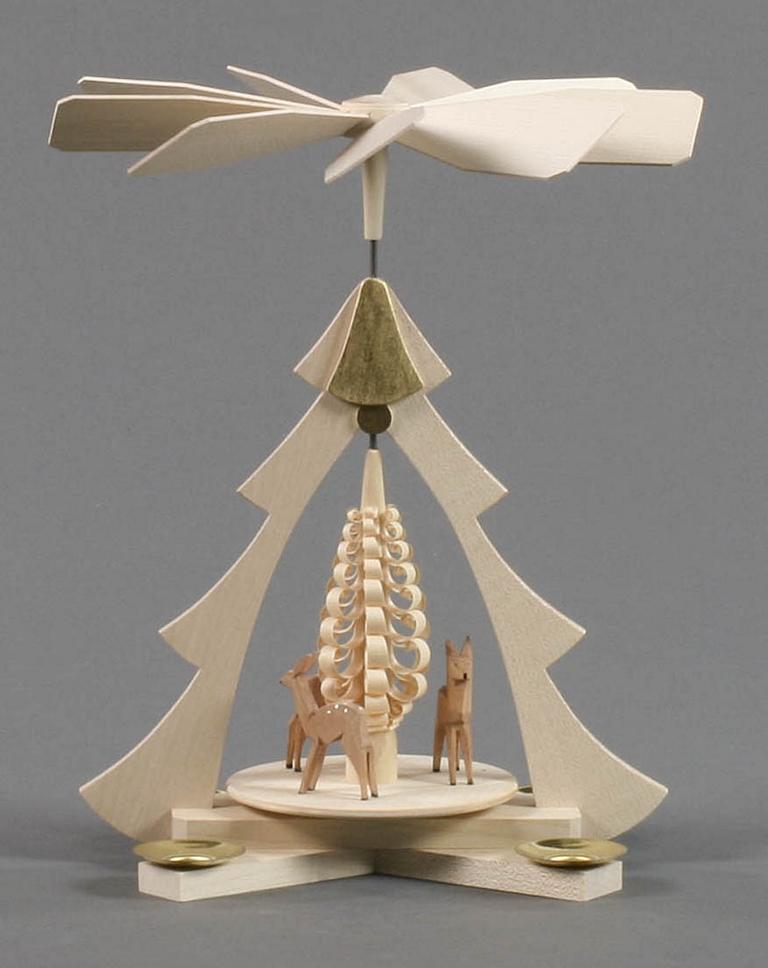 Pyramide mit Rehen, für Kerzen d14mm