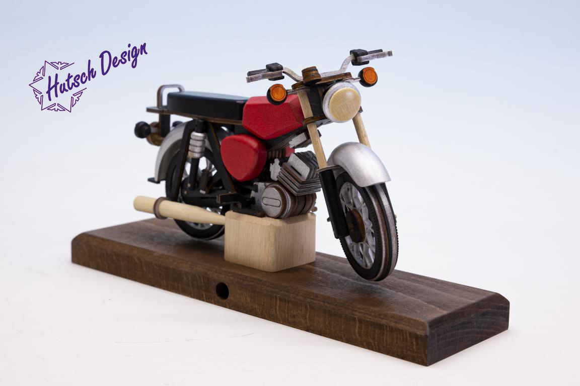 rotes S51 Räuchermoped Simson 28x8x14,5cm