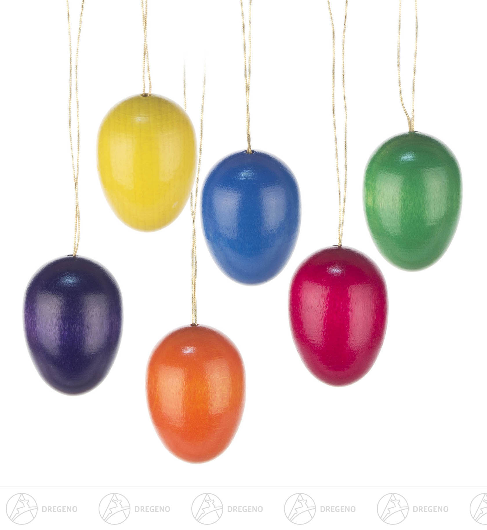 Behang Ostereier einfarbig (6) 3cm