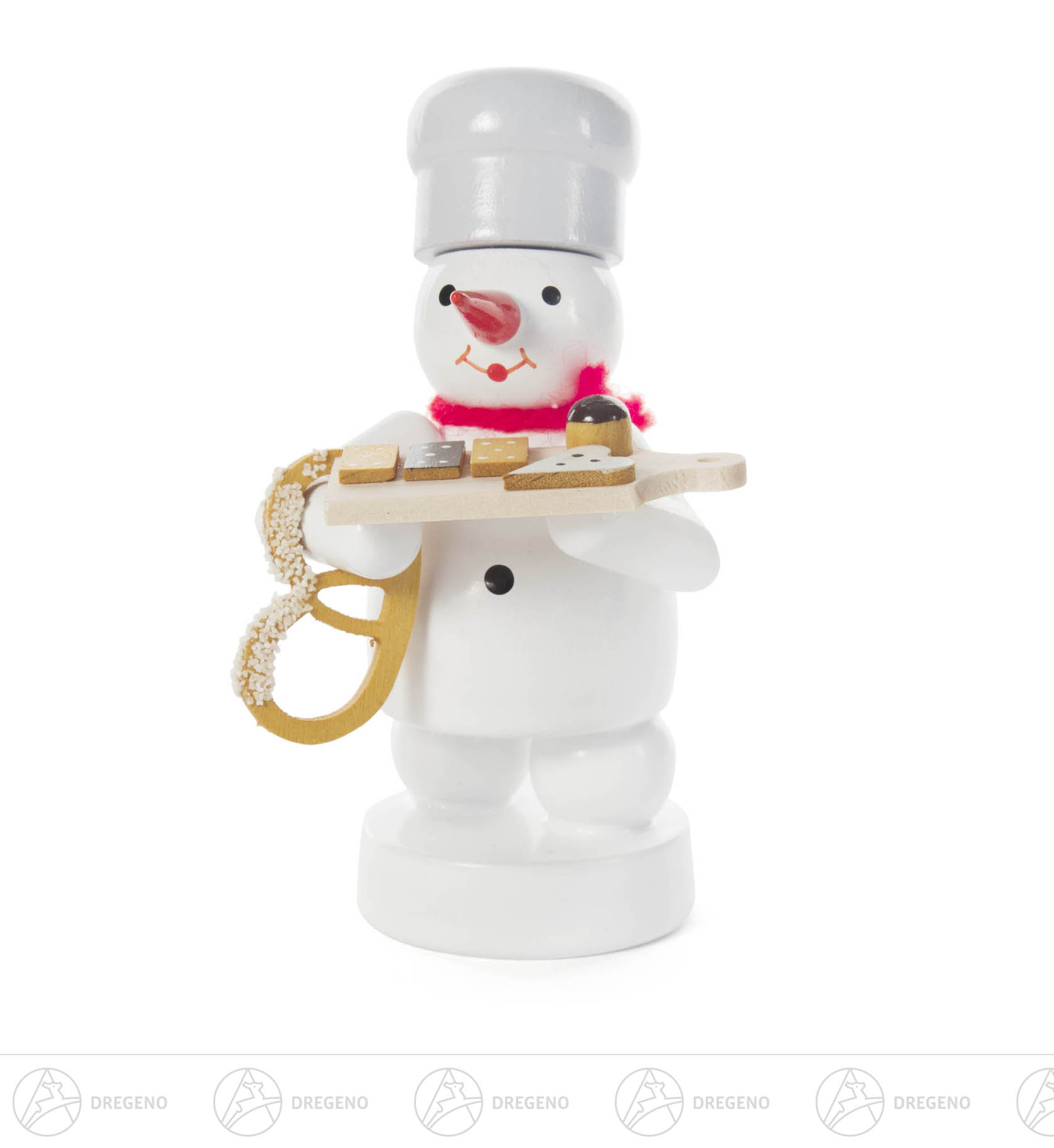 Schneemann mit Brezel 8cm