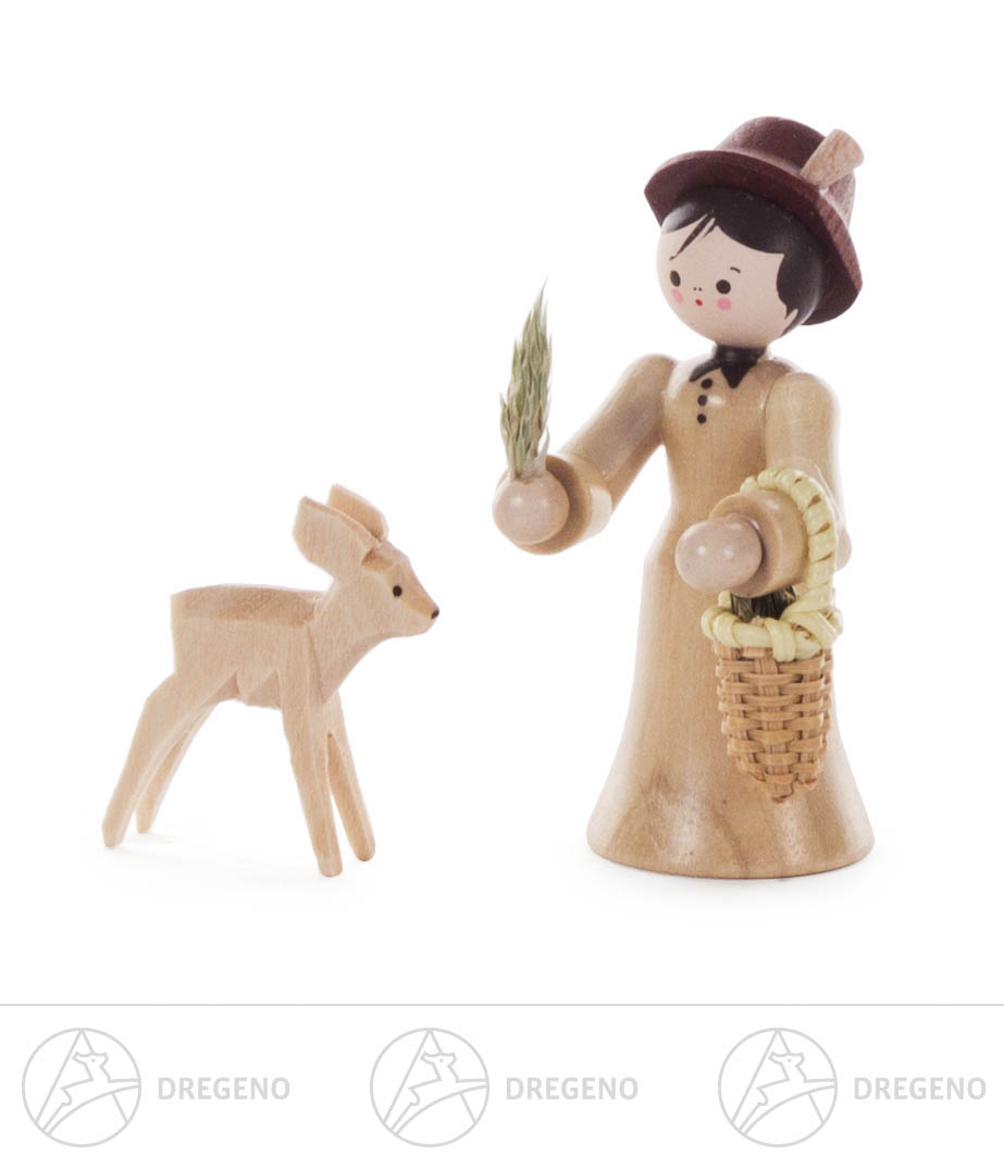 Försterin mit Reh natur 5,5cm
