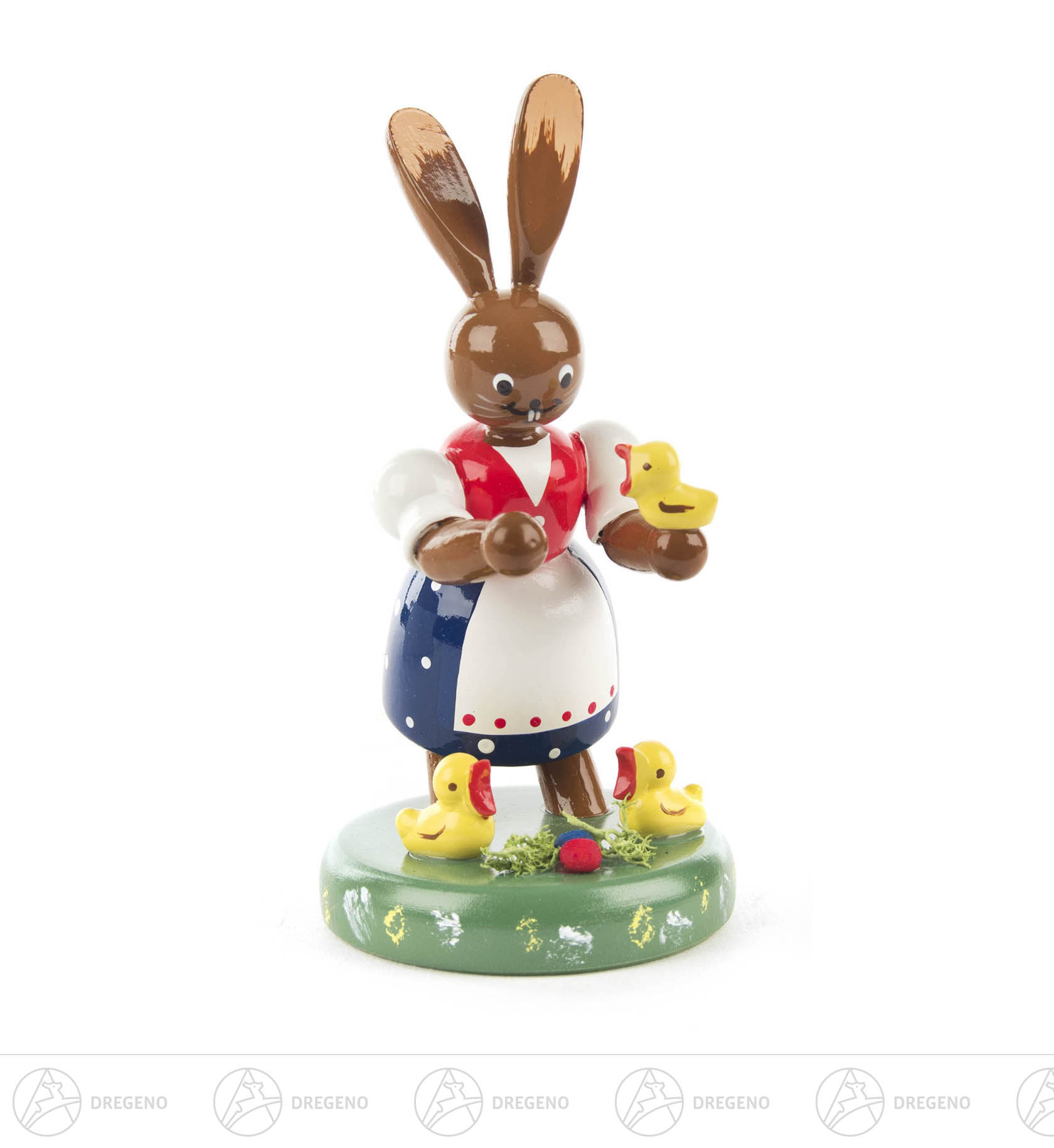 Häsin mit Küken farbig 10cm