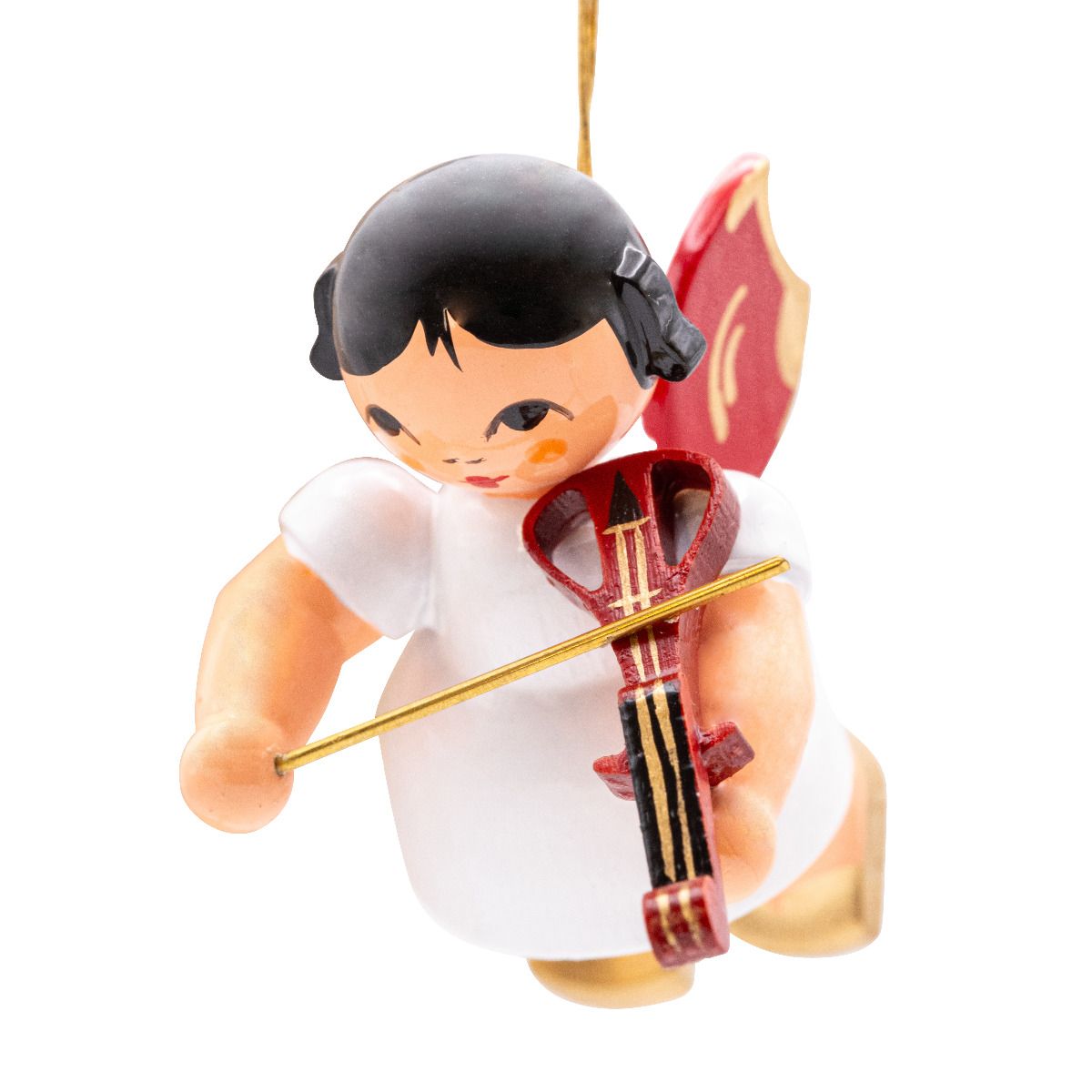 Schwebeengel mit E-Geige, rote Flügel 6cm