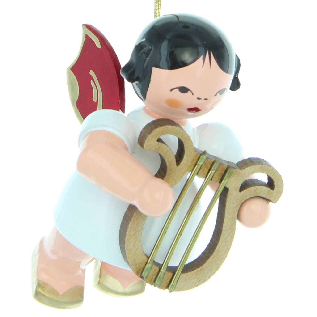 Schwebeengel mit Leier, rote Flügel