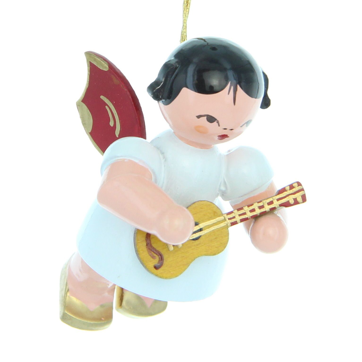 Schwebeengel mit Ukulele, rote Flügel