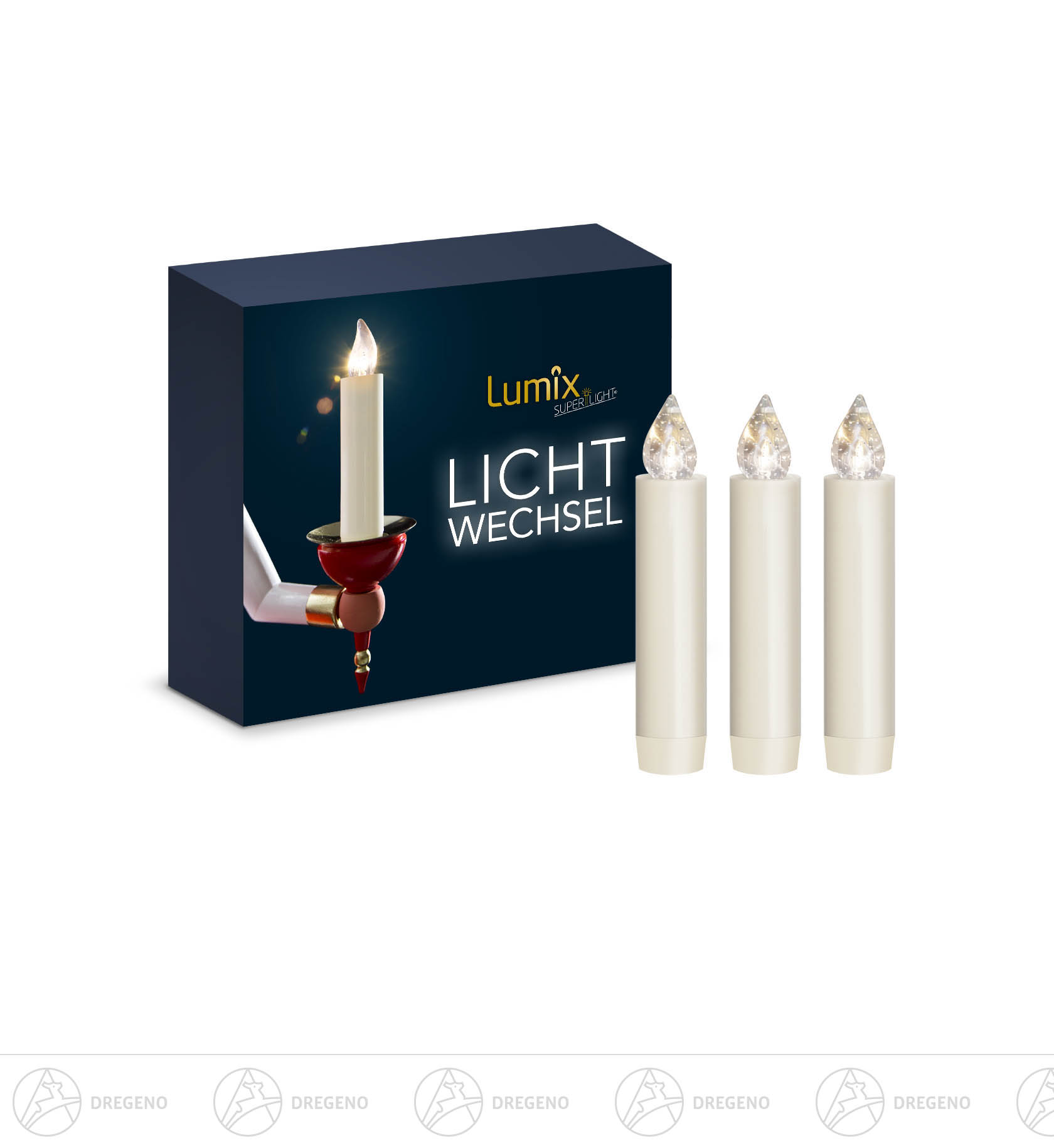 LUMIX CLASSIC MINI S,-superlight- Erweiterungs-Set 3 Kerzen, 3 Batterien