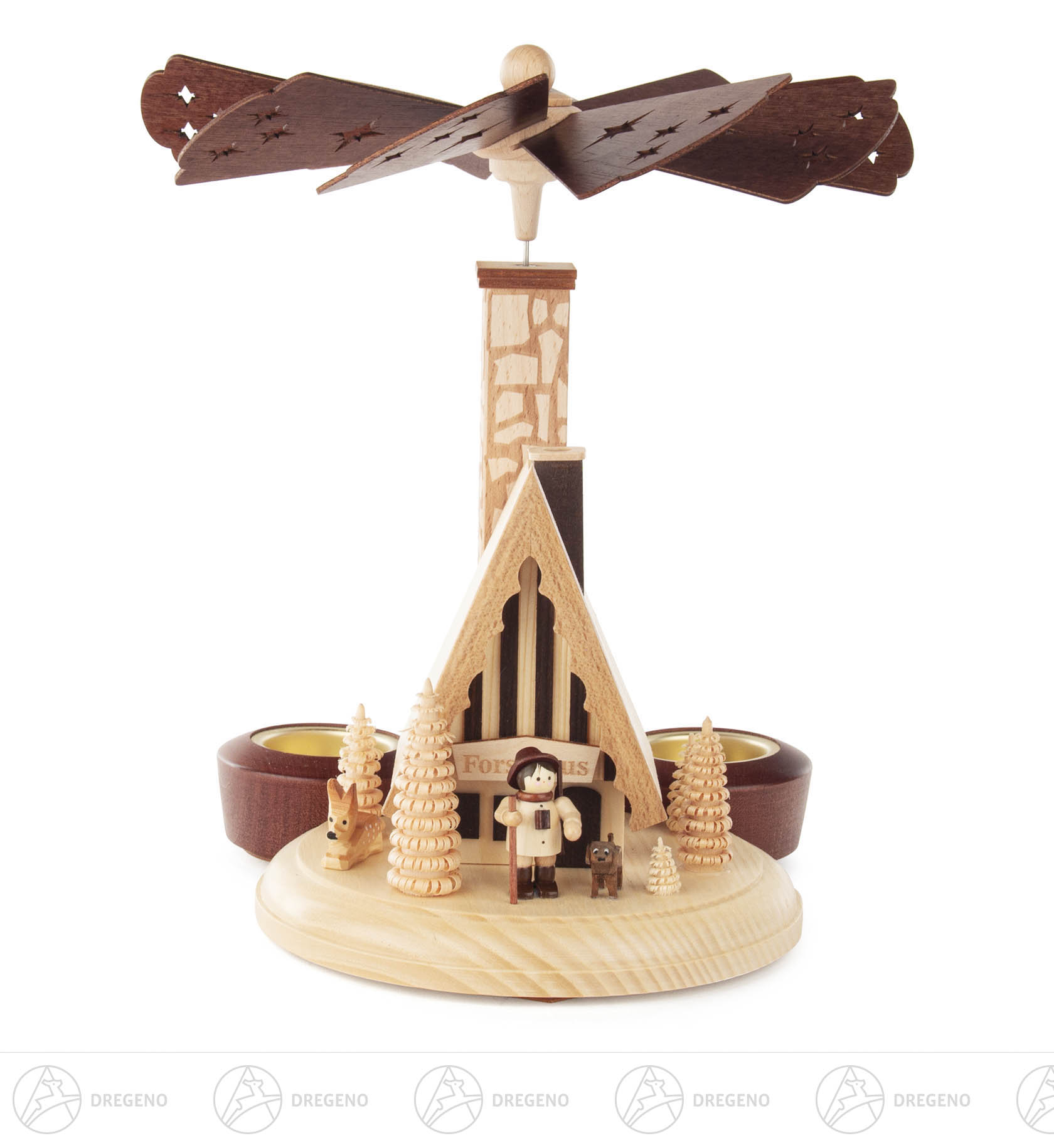 Räucherpyramide Forsthaus für Teelichte