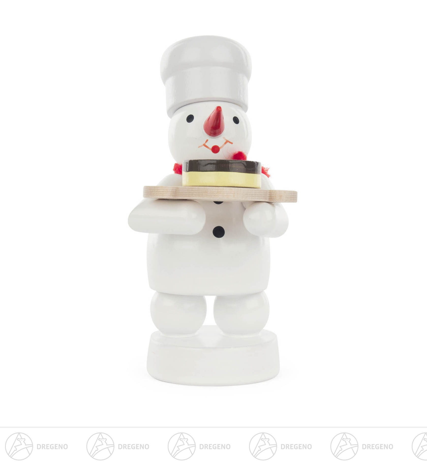 Schneemann Bäcker mit Torte 8cm
