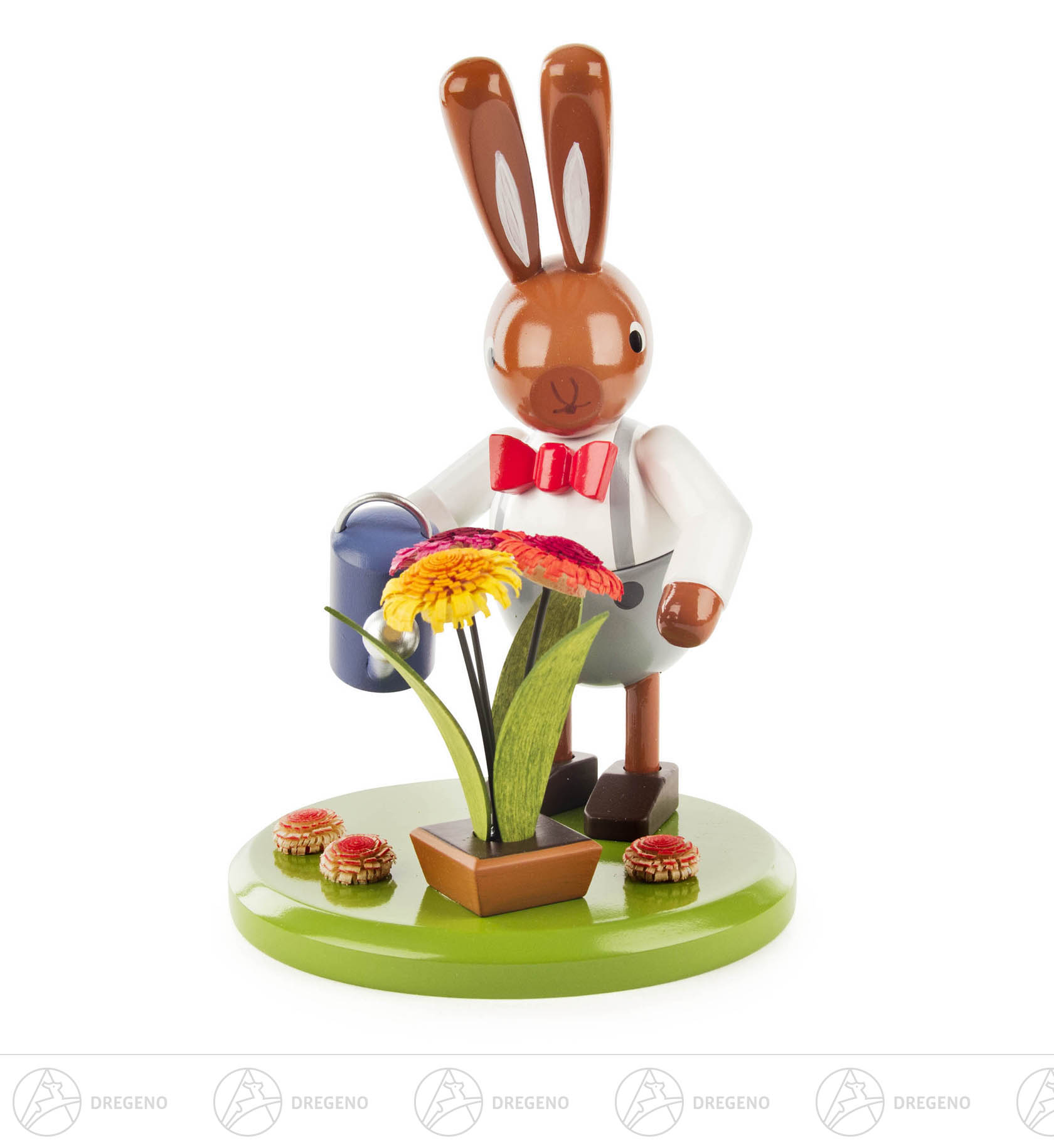 Hase mit Gießkanne groß 17cm