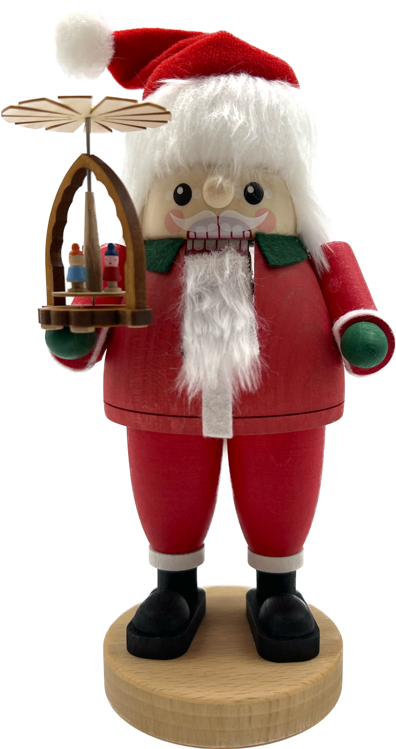 Nussknacker Santa mit Pyramide 21cm