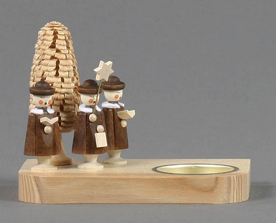 Teelichthalter mit Kurrende und Bäumchen 10cm