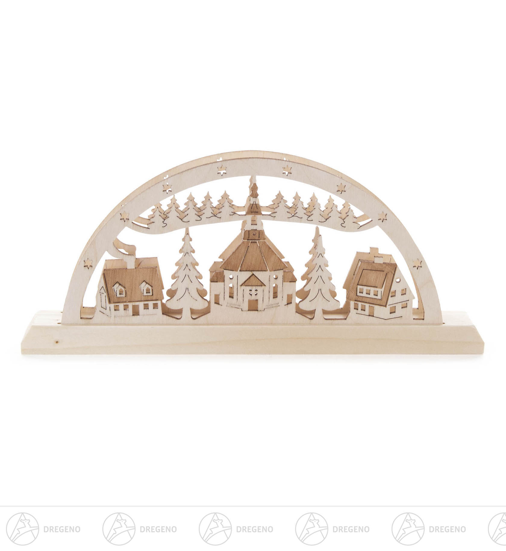 Serviettenständer mit Seiffener Kirche 23x10xm Serviettenständer mit Seiffener Kirche 23x10xm