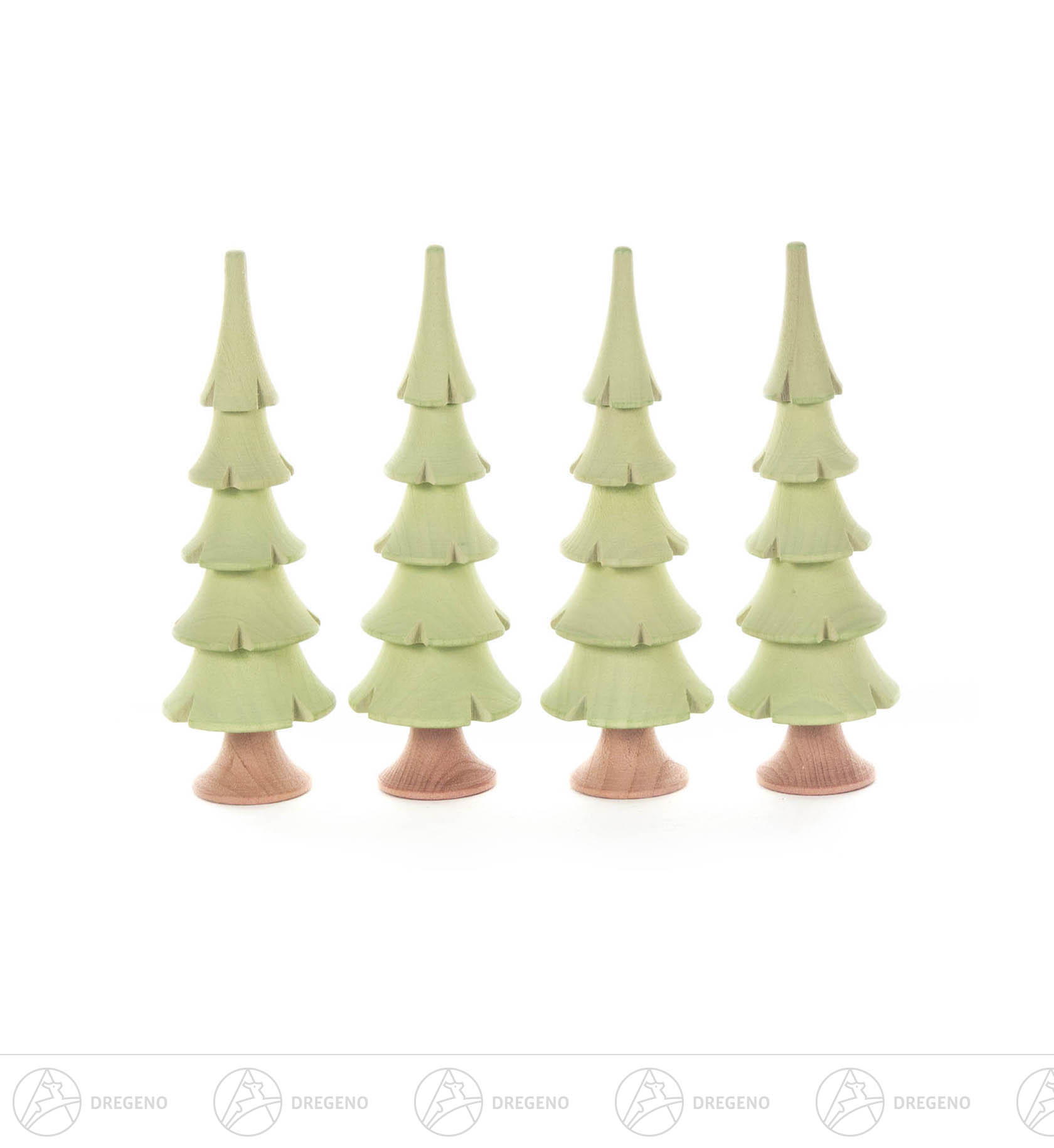 Massivholzbäume hellgrün, 11cm (4)