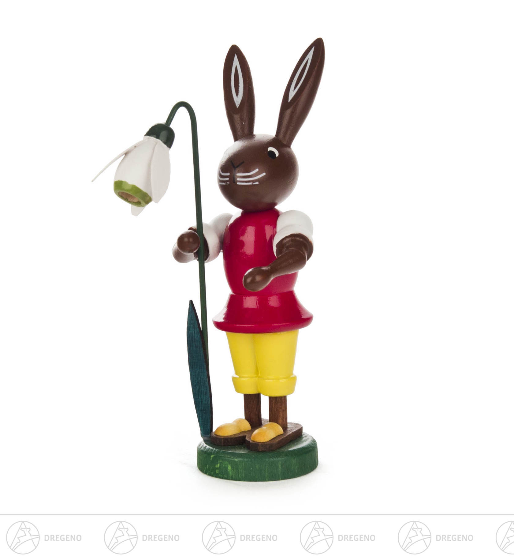 Hase mit Schneeglöckchen 10cm