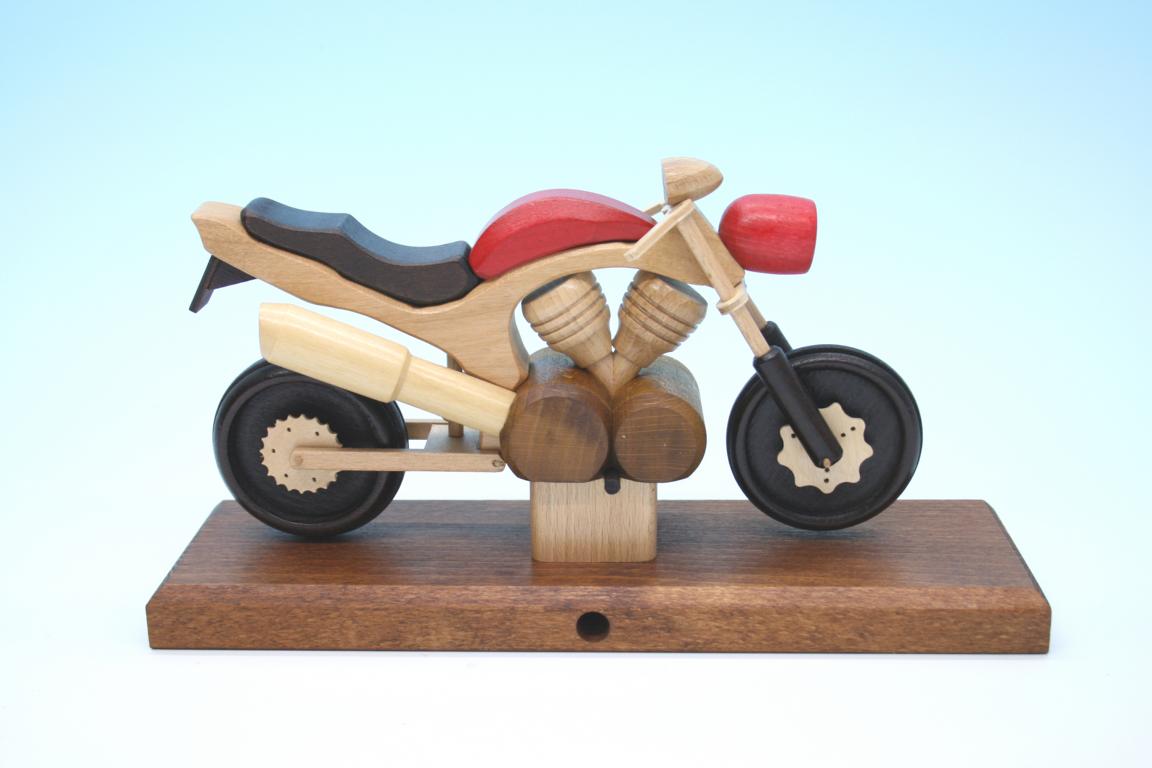 Raeuchermotorrad Touring rot  27 x8 x 16cm