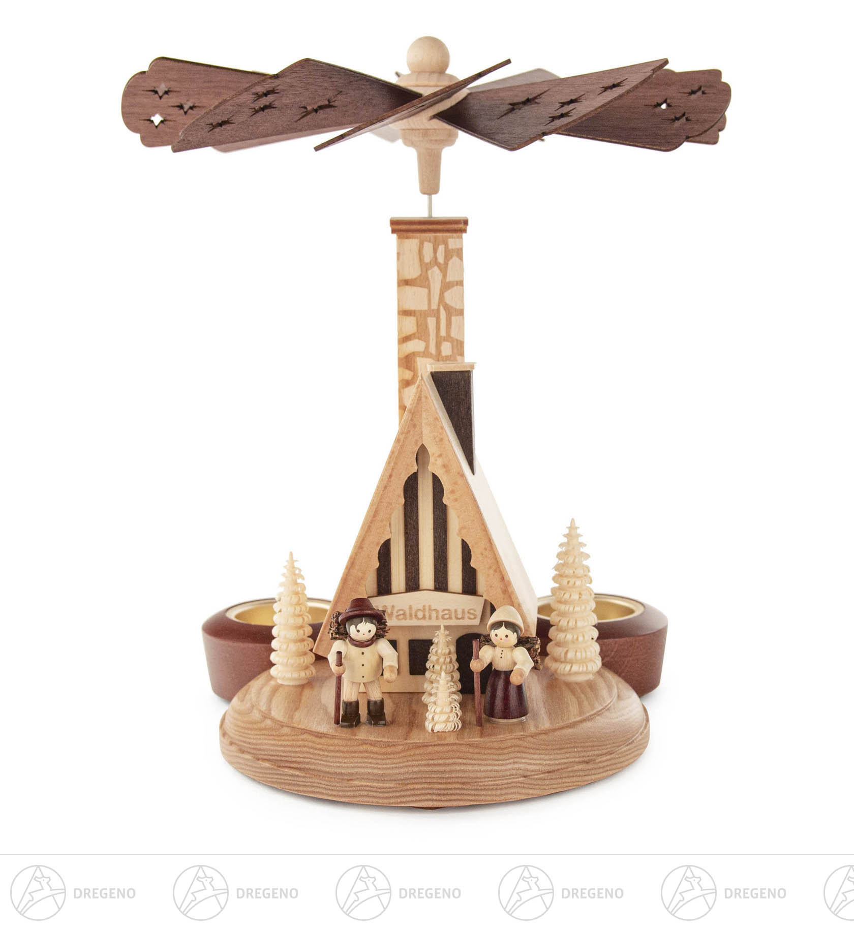 Räucherpyramide Waldhaus für Teelichte