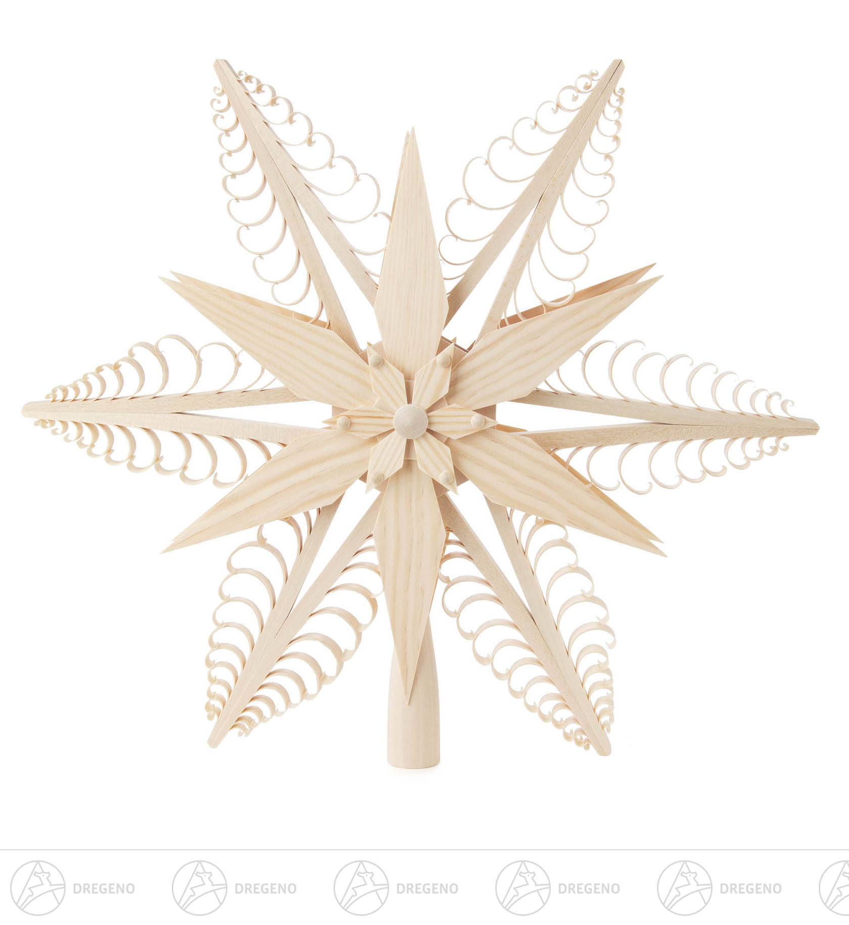 Christbaumspitze Spanstern,natur Durchmesser 31cm Christbaumspitze Spanstern,natur Durchmesser 31cm