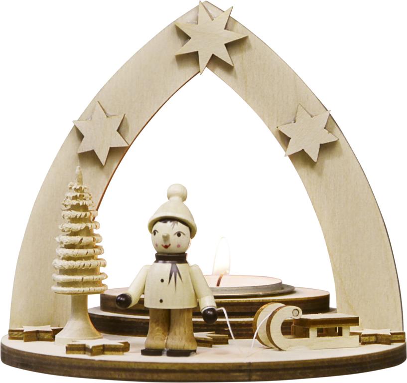 Teelichthalter Winterkind mit Schlitten 1 TL 12,0 x 11,5 x 12,0 cm Teelichthalter Winterkind mit Schlitten 1 TL 12,0 x 11,5 x 12,0 cm