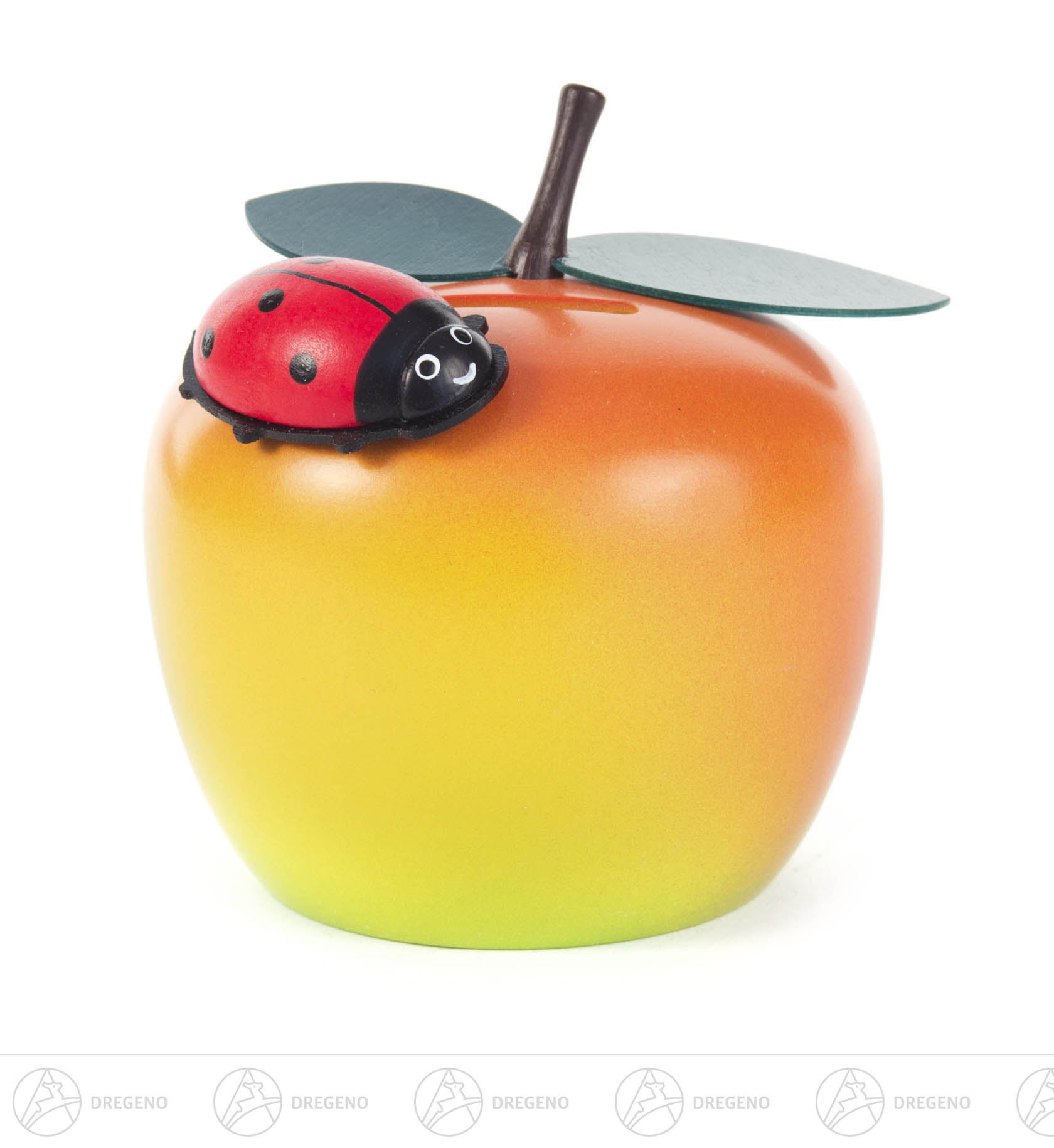 Spardose Apfel mit Käfer