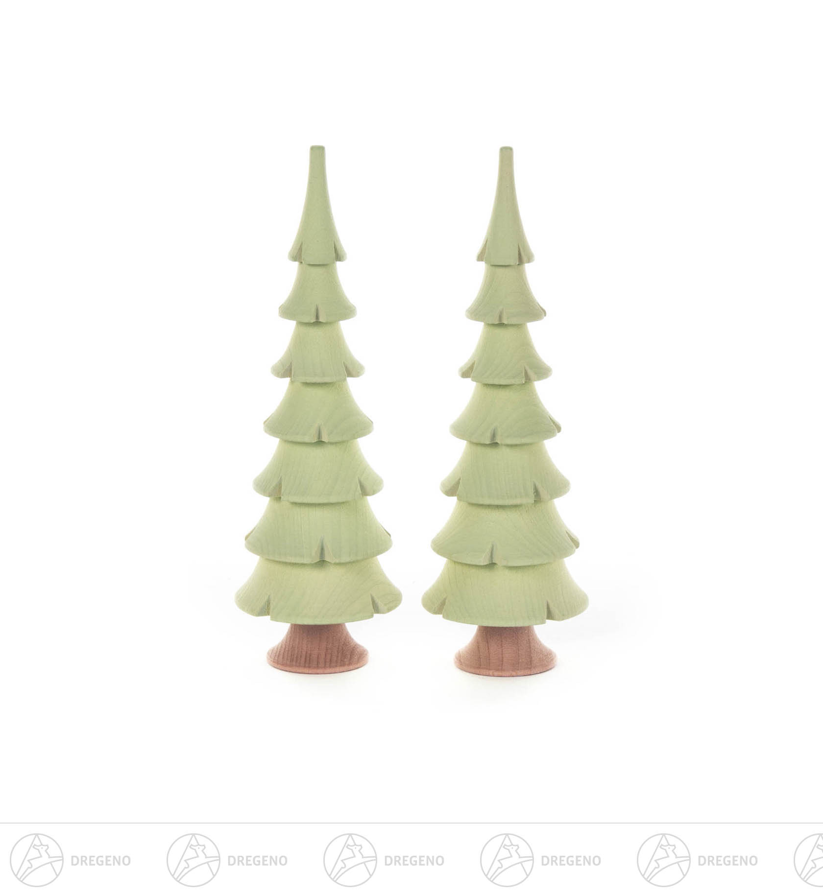 Massivholzbäume hellgrün, 14,5cm (2)