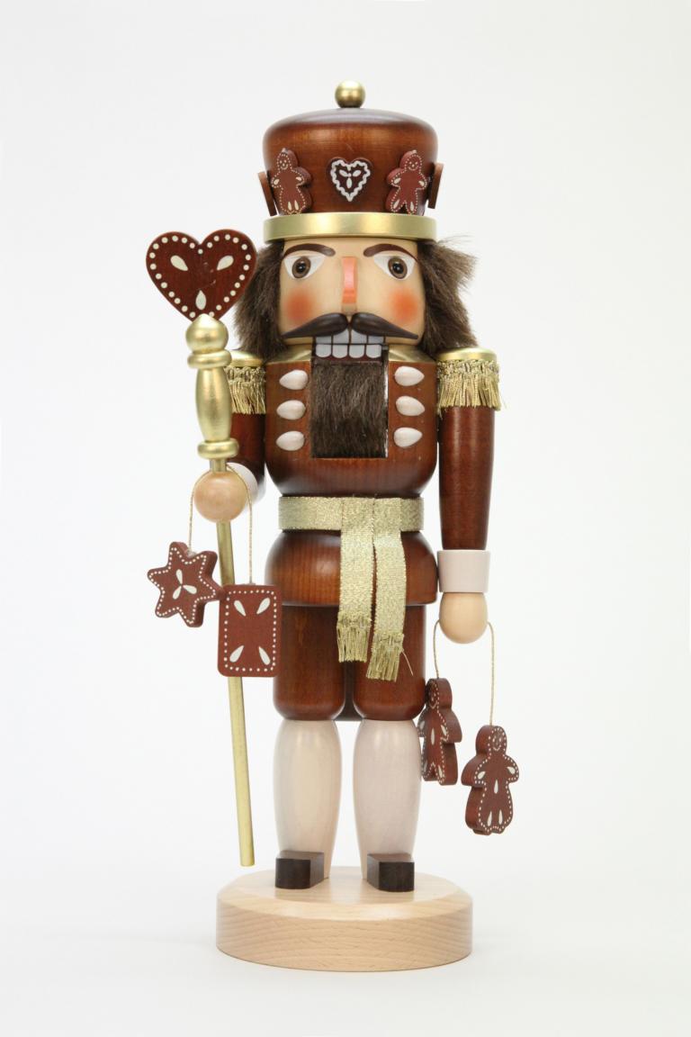 Nussknacker Lebkuchenkönig natur  37,5 cm