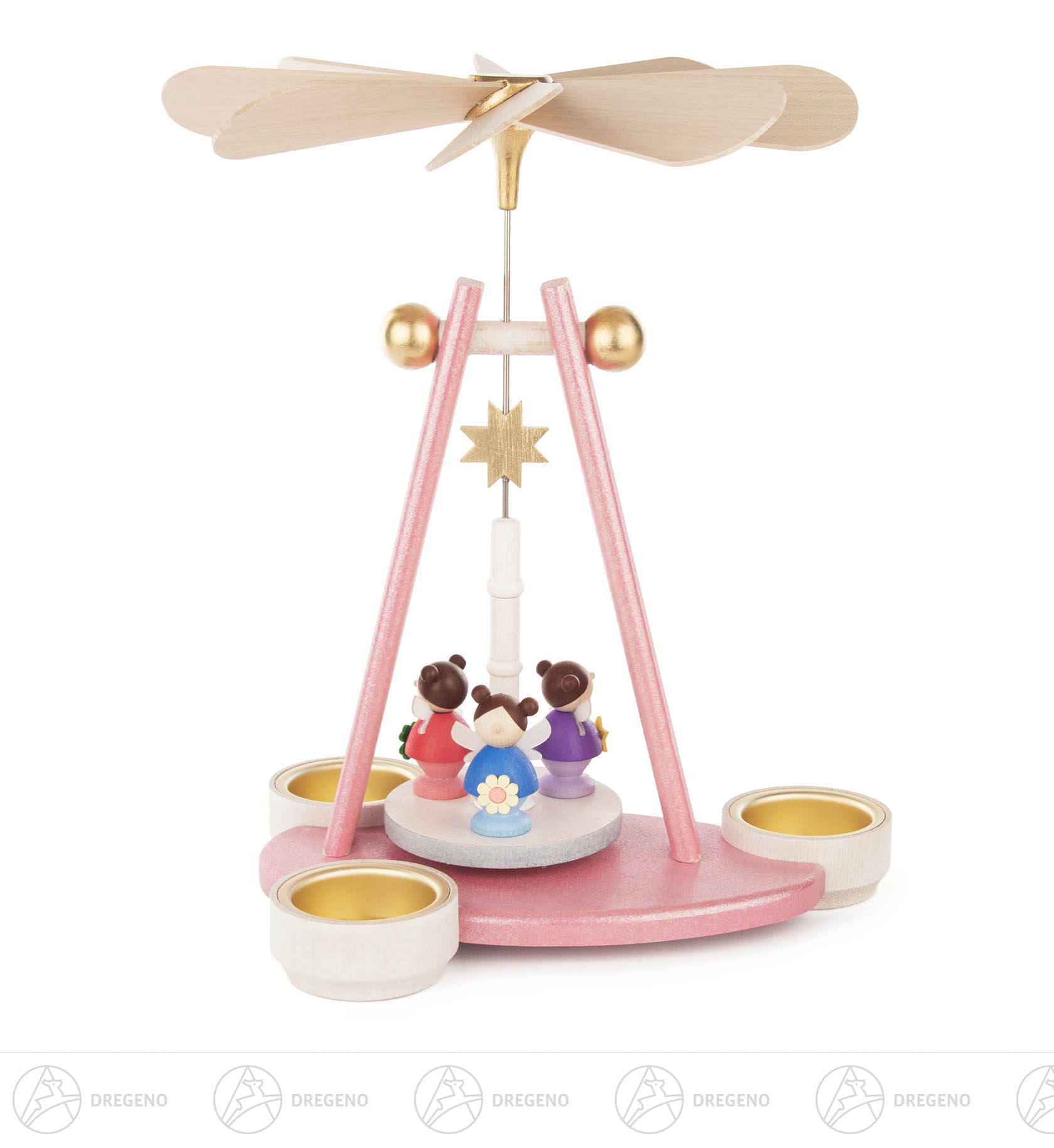 Glitzer-Kugelpyramide Feenwelt für Teelichte