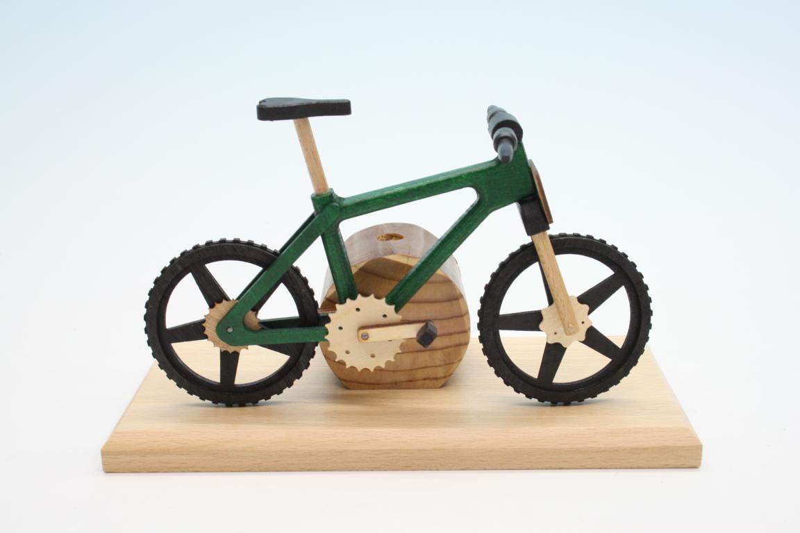 Raeucherfahrrad gruen EBM  Edition  22 x9 x 14 cm