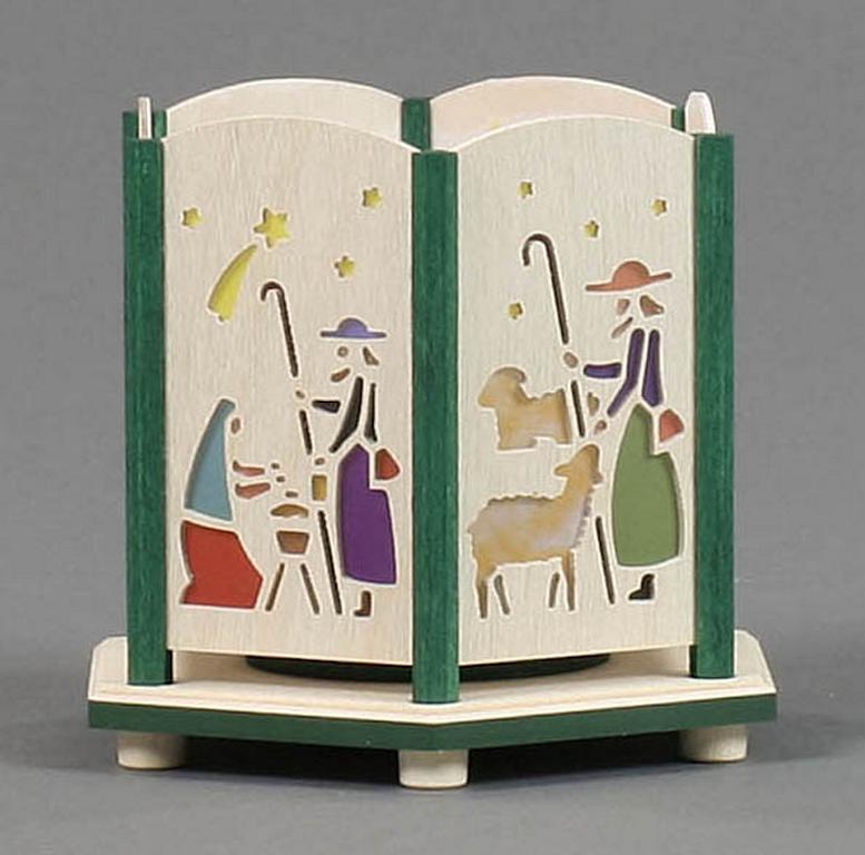 Teelichthalter mit Krippenmotiven