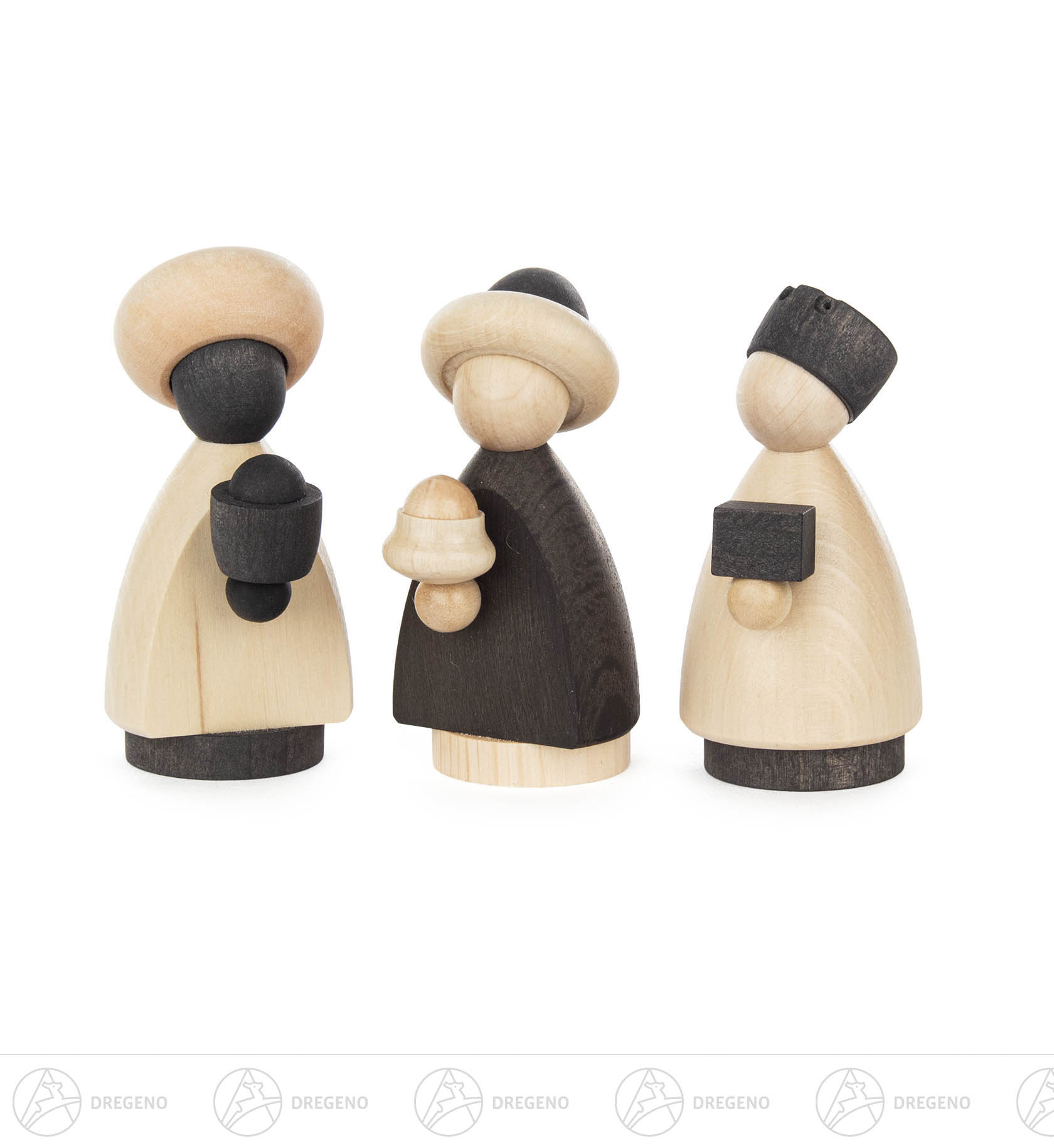 Heilige 3 Könige natur/anthrazit 7cm