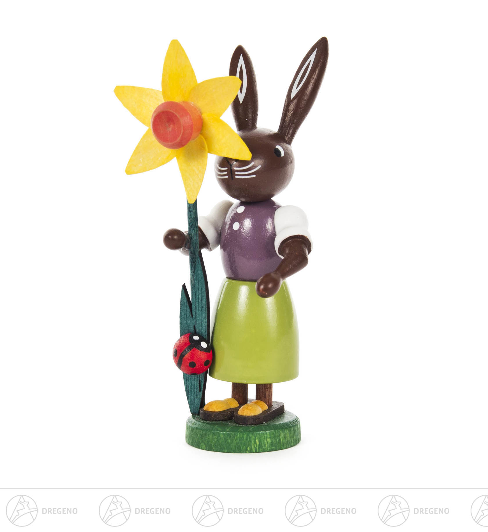 Häsin mit Narzisse 9,5cm