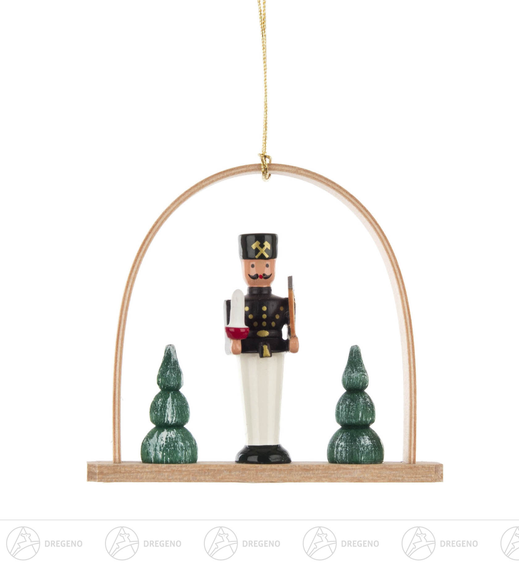 Behang Bergmann mit Pickel im Bogen 7cm