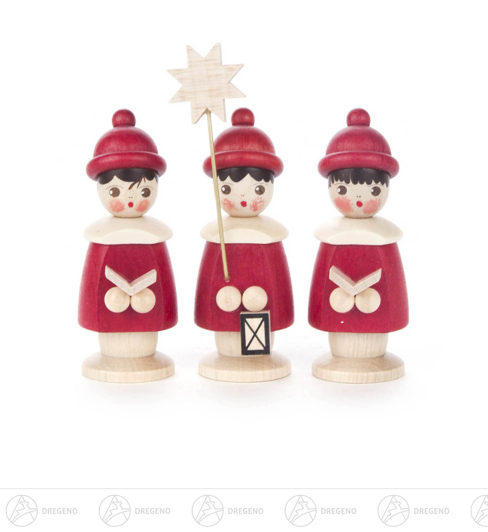 Kurrendefiguren rot, 7,5cm (3) 7cm