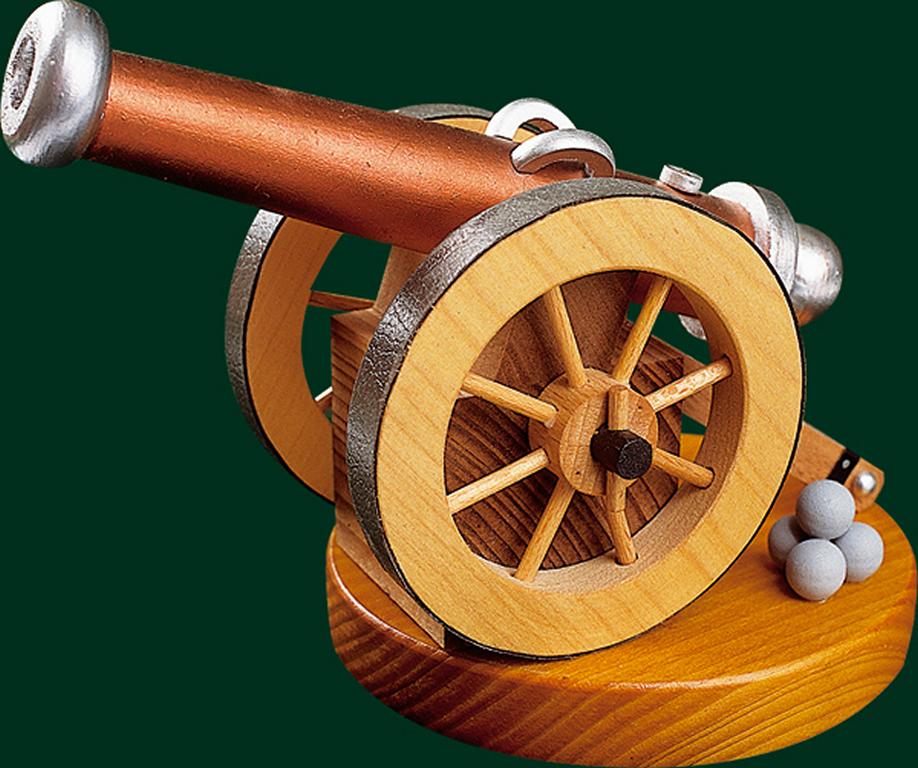 Historische Kanone, für Räucherkerzen  12 cm