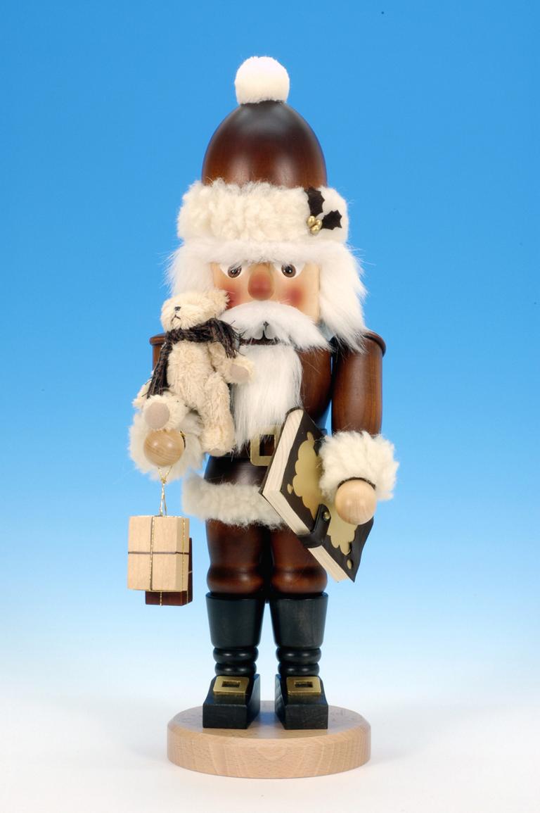 Nussknacker Weihnachtsmann mit Teddy natur  44,0 cm Nussknacker Weihnachtsmann mit Teddy natur  44,0 cm