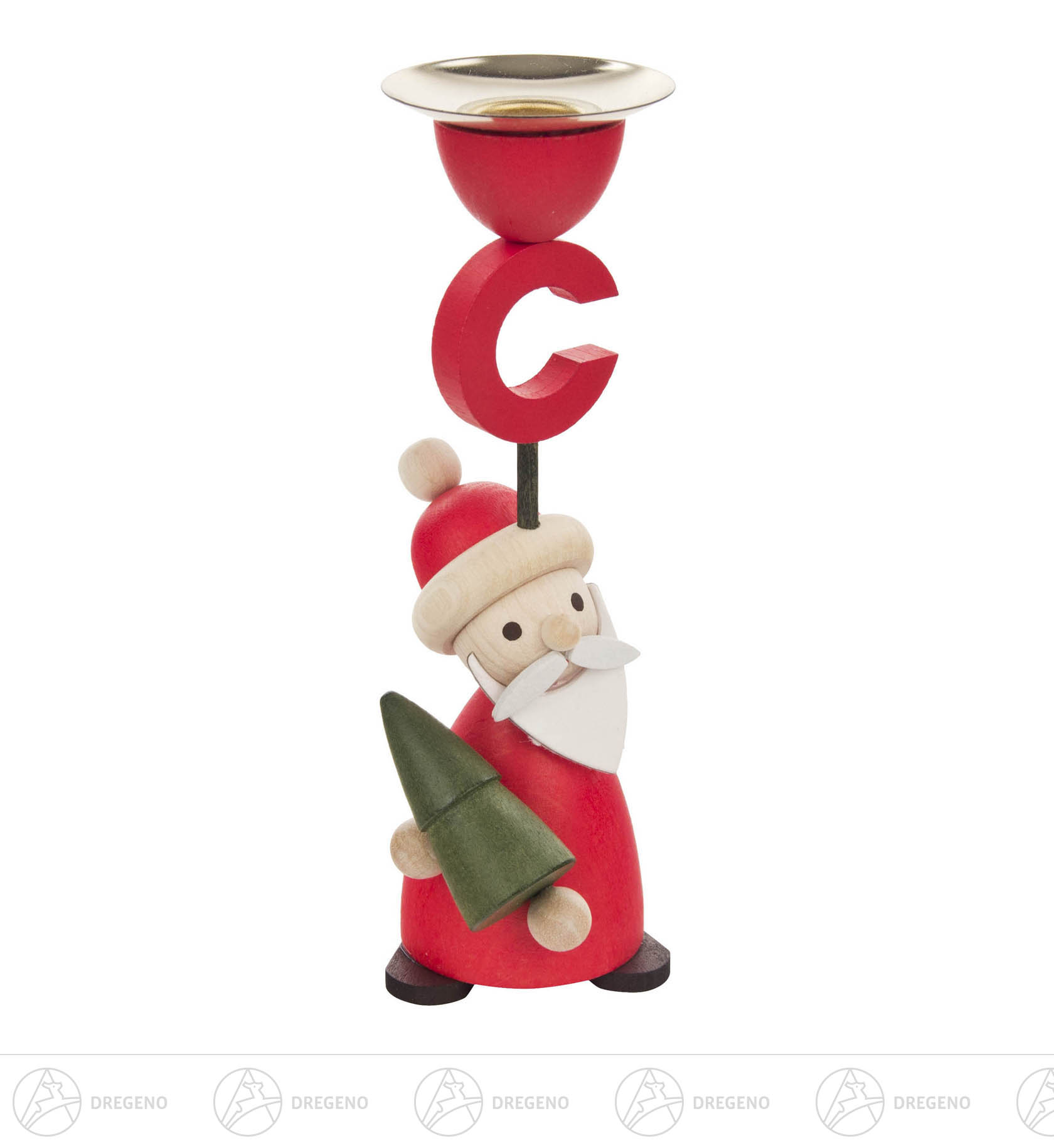 Behang Kerzenhalter Ruprecht mit Baum für Kerzen 14mm 13cm
