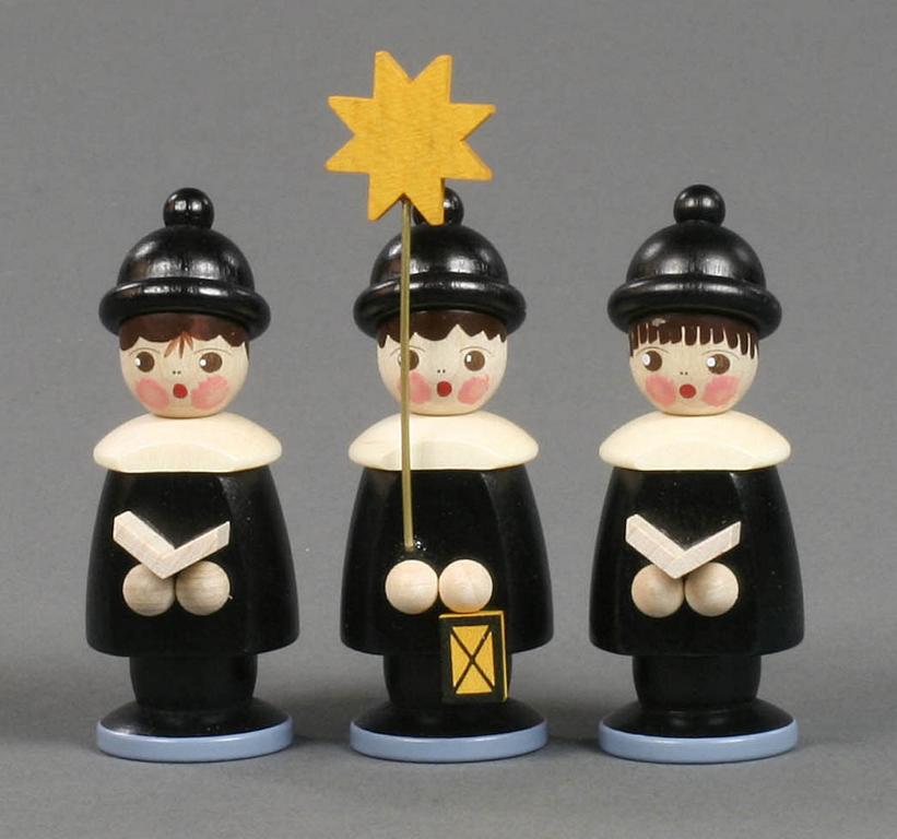 Kurrendefiguren schwarz, 7,5cm (3) Kurrendefiguren schwarz, 7,5cm (3)