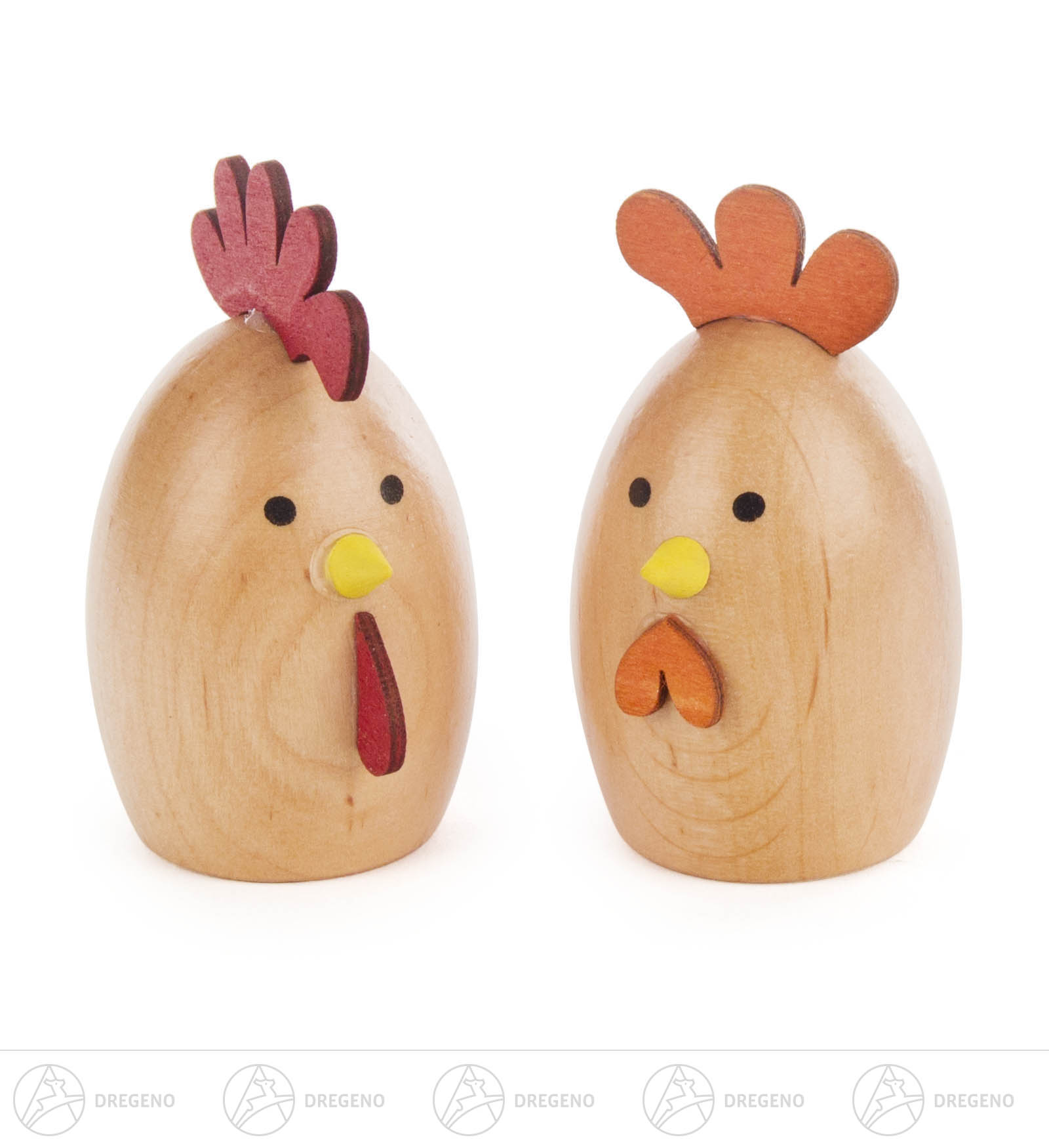 Hahn und Henne, natur 6cm