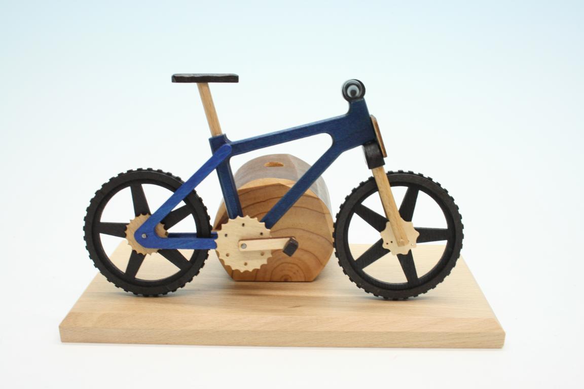 Raeucherfahrrad blau EBM  Edition  20 x9 x 14 cm