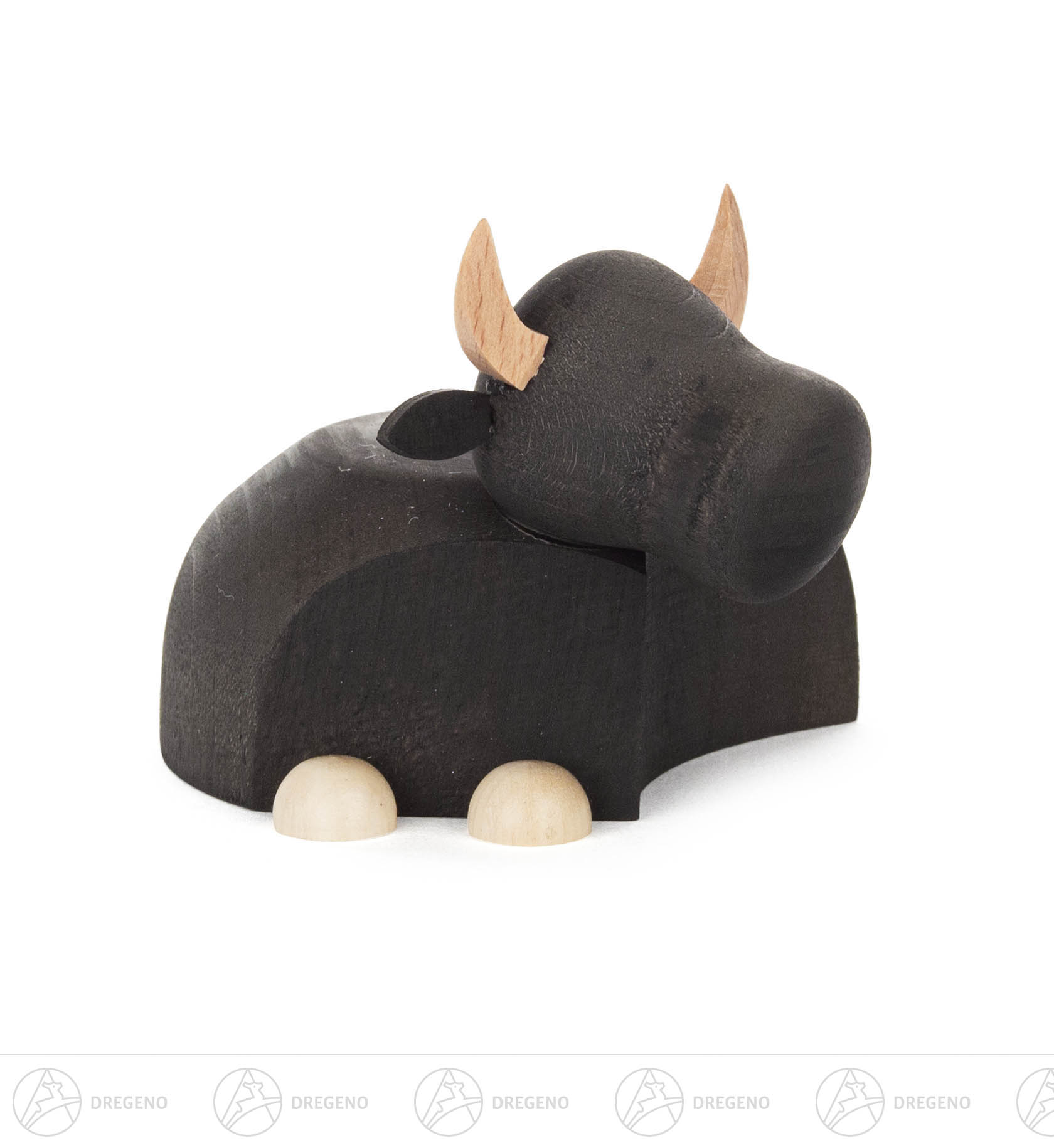 Ochse modern groß natur/anthrazit 6cm