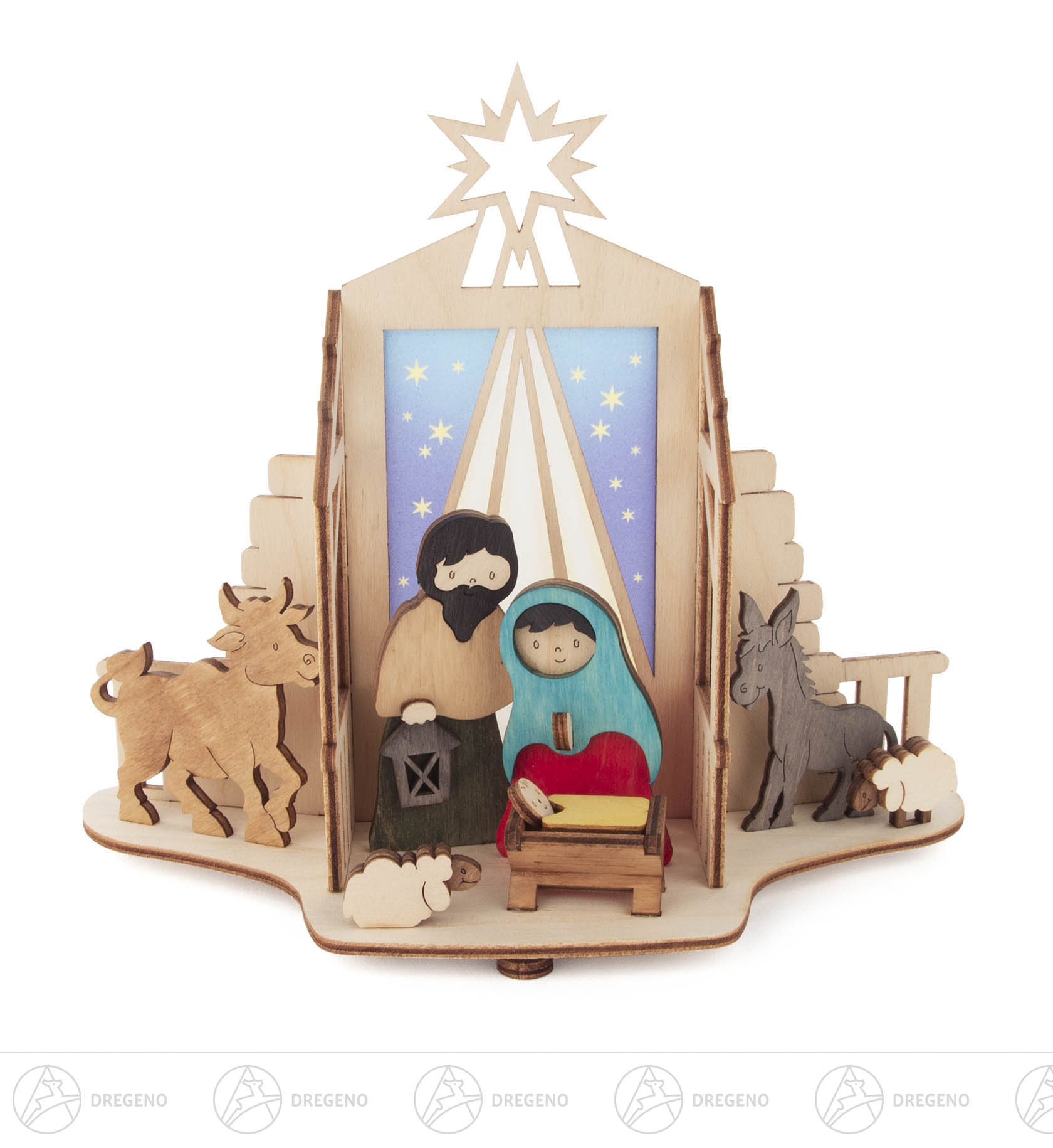 Bastelset Teelichthalter Krippe