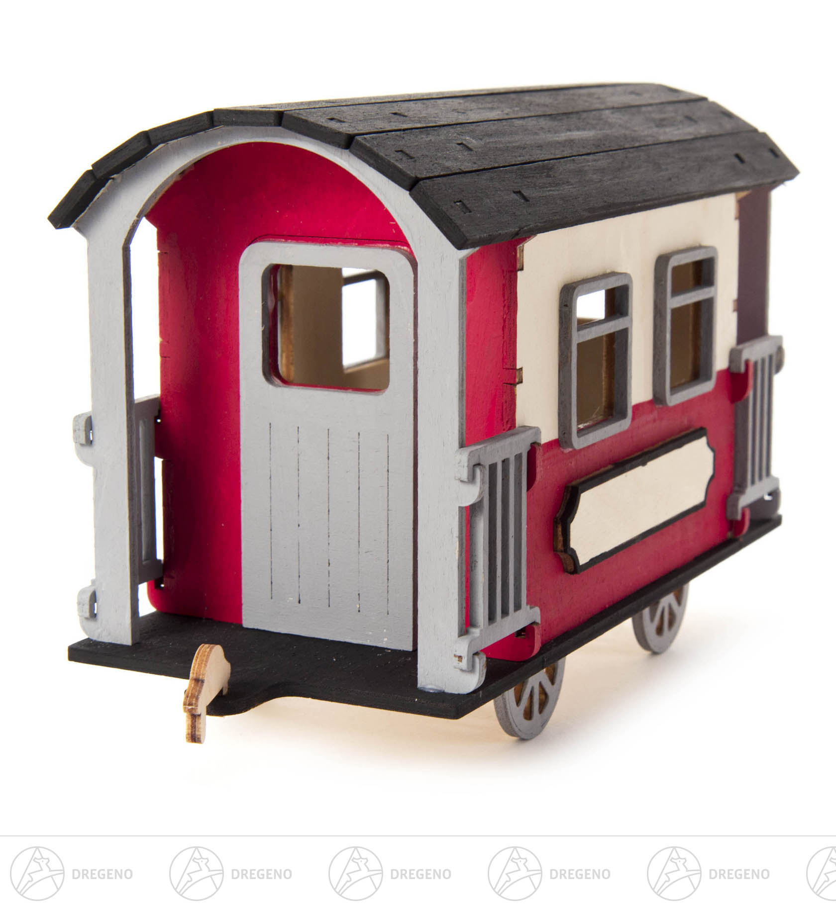 Bastelset Wagen auf Platte 20x8x12cm