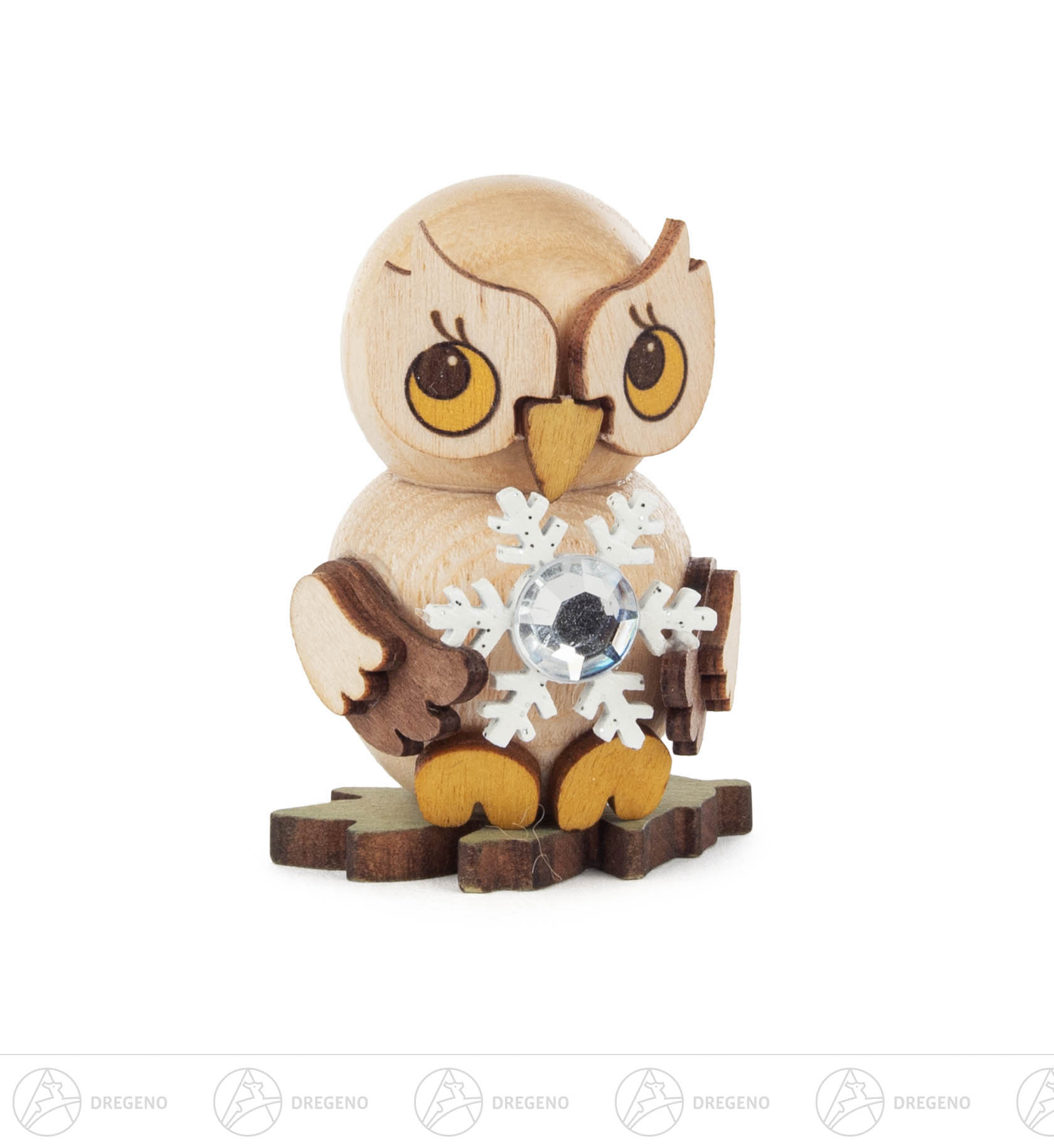 Eulenkind mit Schneestern zum Stellen