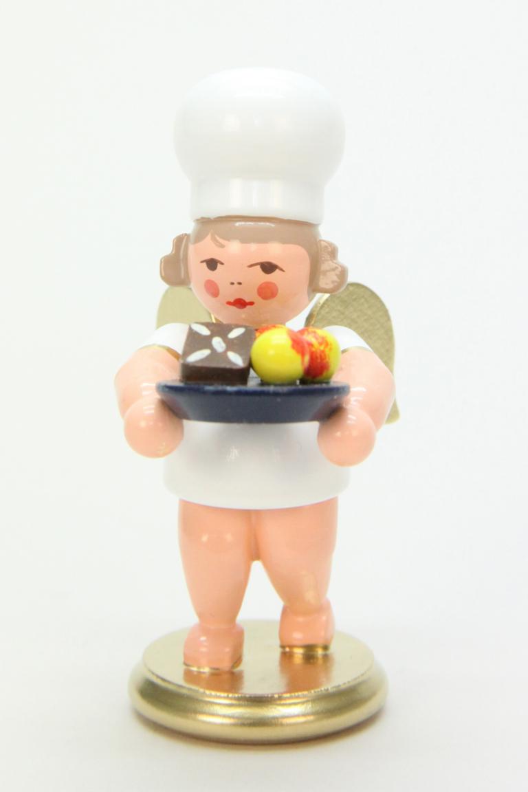 Bäckerengel mit Weihnachtsteller  7,5 cm