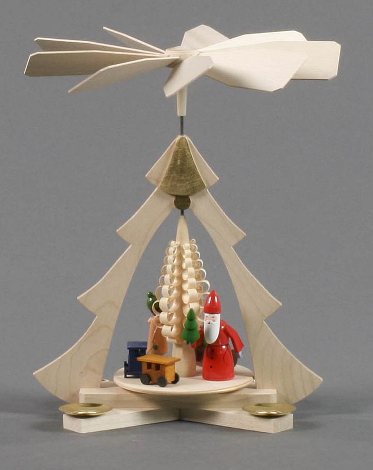 Pyramide mit Bescherung, für Kerzen d14mm