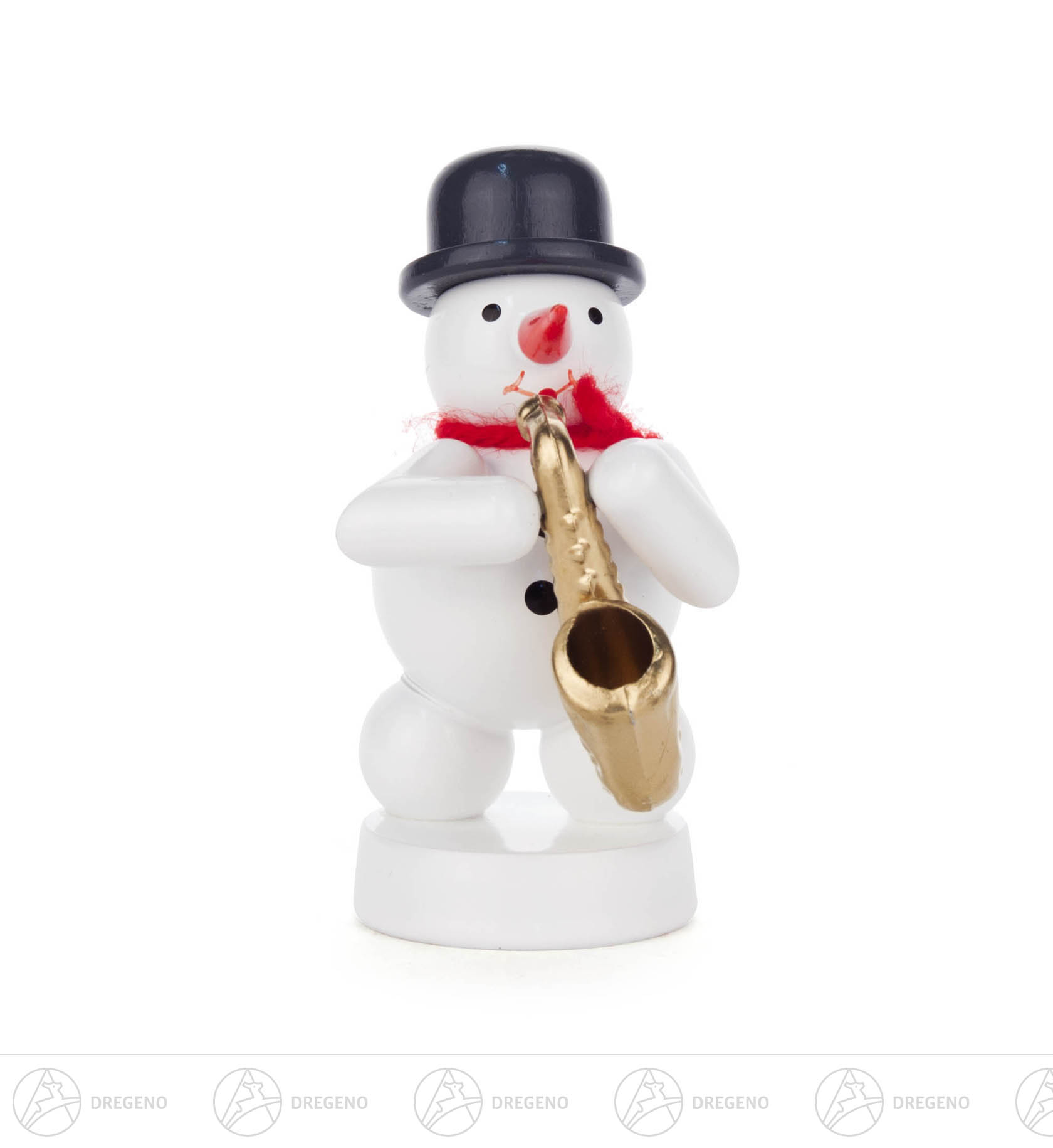 Schneemann mit Saxophon 8cm