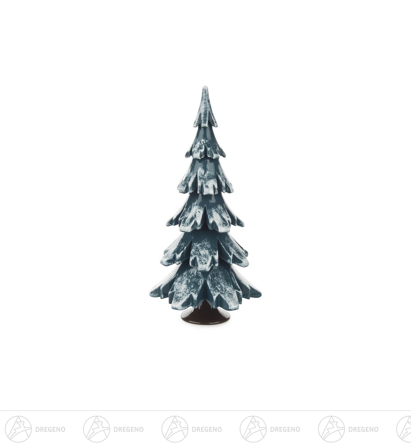 Massivholzbaum grün/weiß 15,5 cm