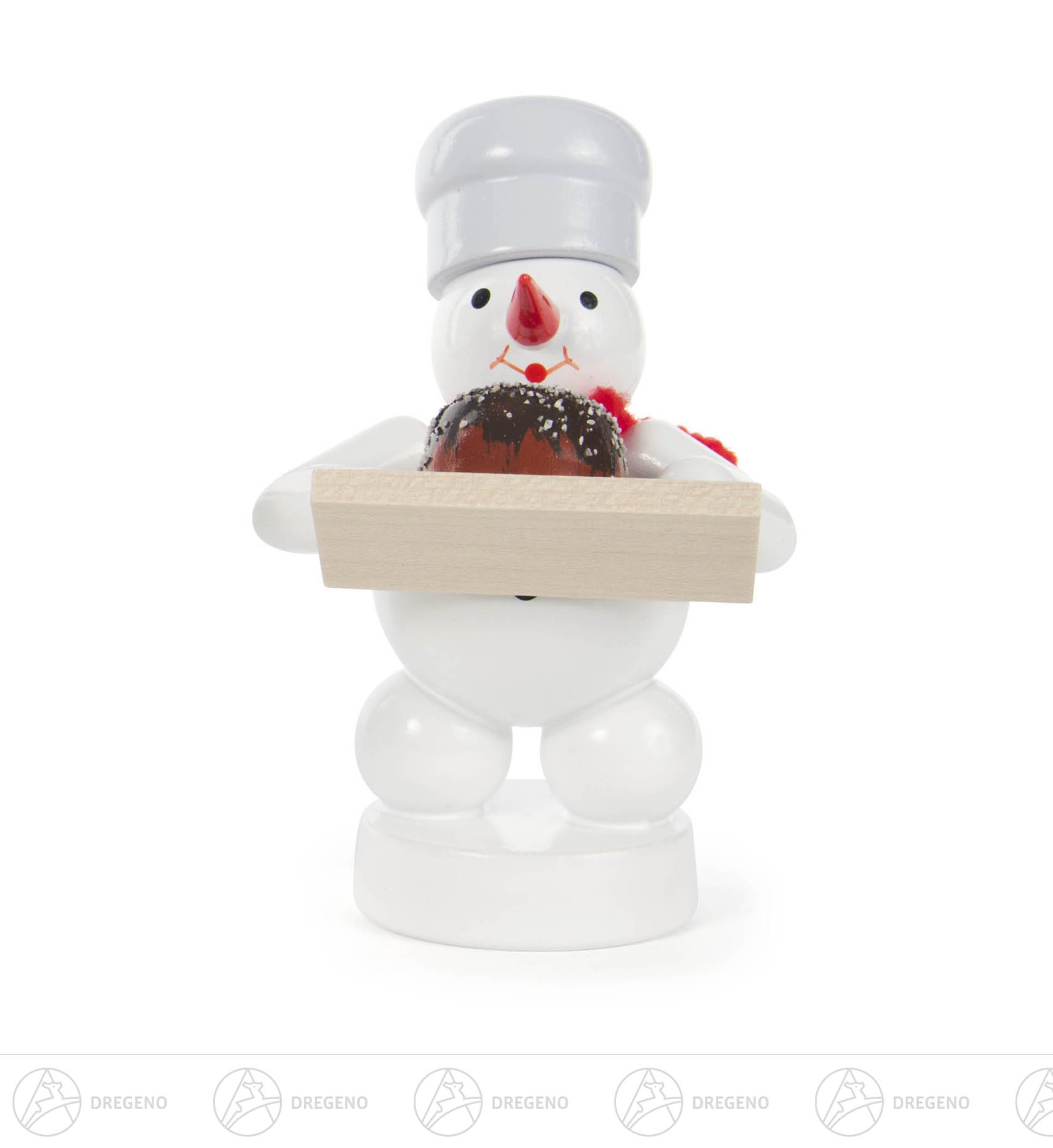 Schneemann Bäcker mit Torte 8cm