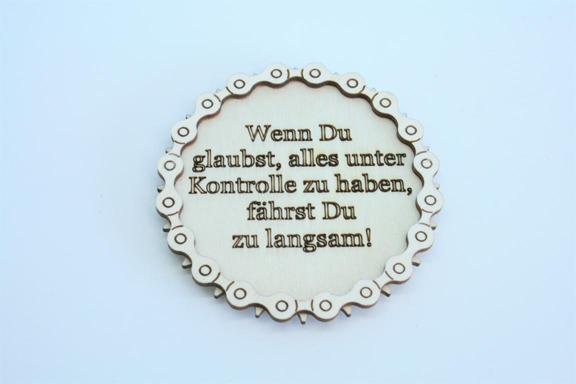 Bierdeckel Spruch Kettenblatt gelasert 1Stück