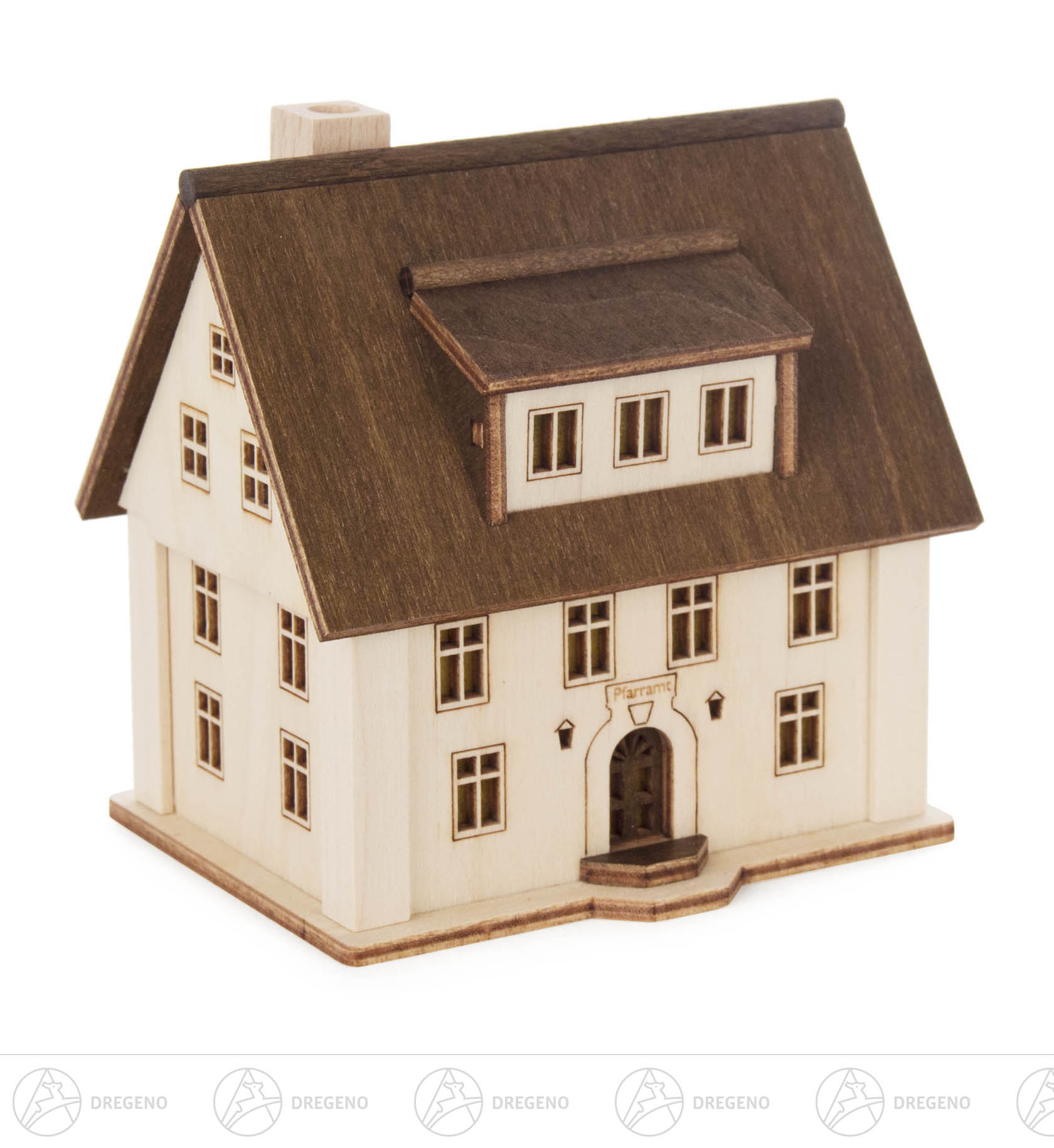 Lichterhaus Pfarrhaus 9cm Lichterhaus Pfarrhaus 9cm
