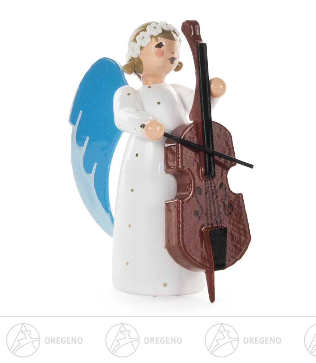 Engel mit Bass, stehend 7cm